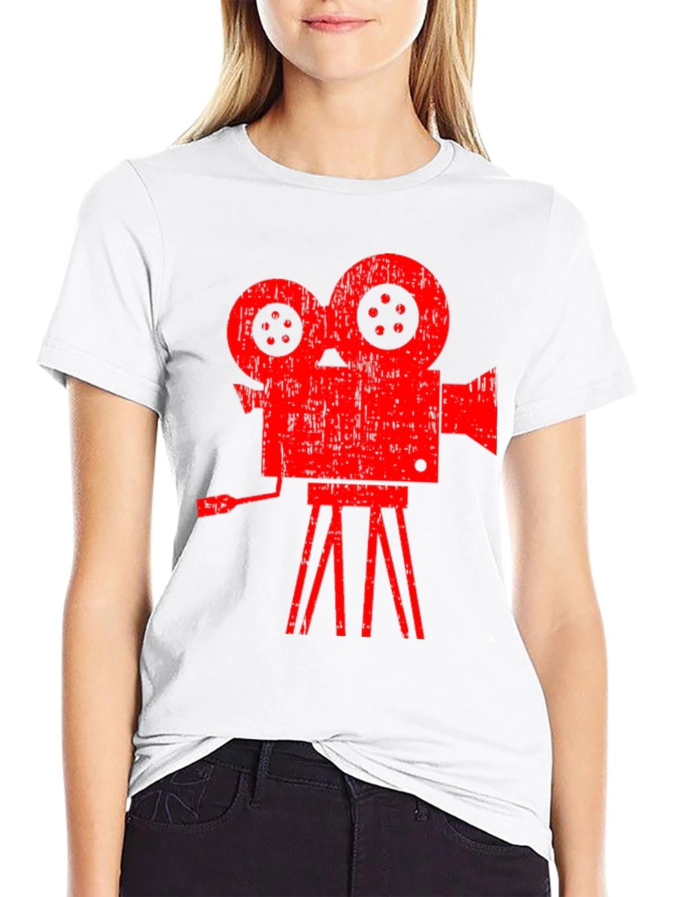 Retro Movie Camera Graphic T-Shirt