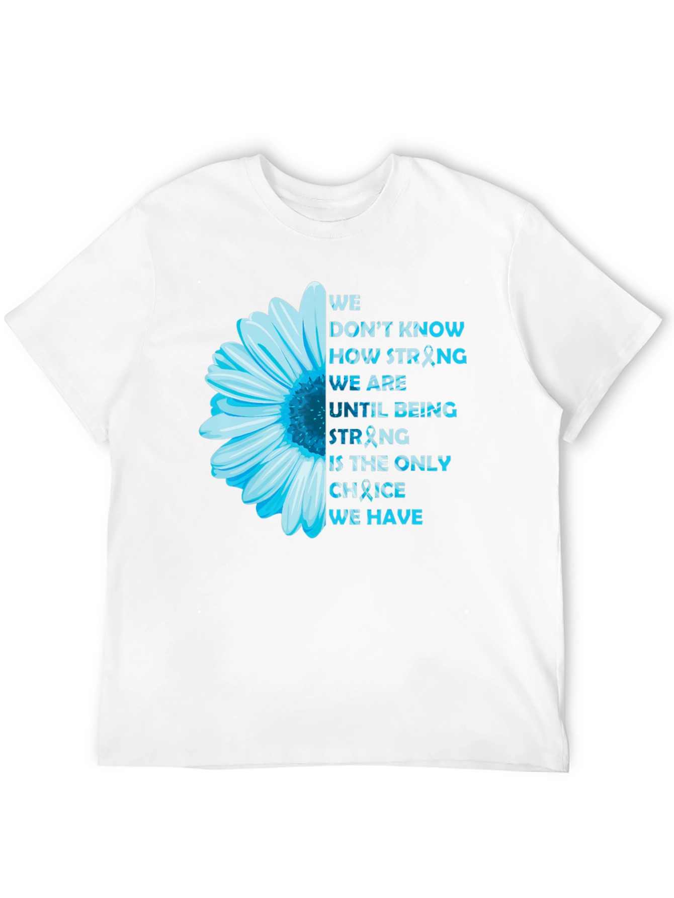 Inspirational Flower Ribbon Awareness T-Shirt