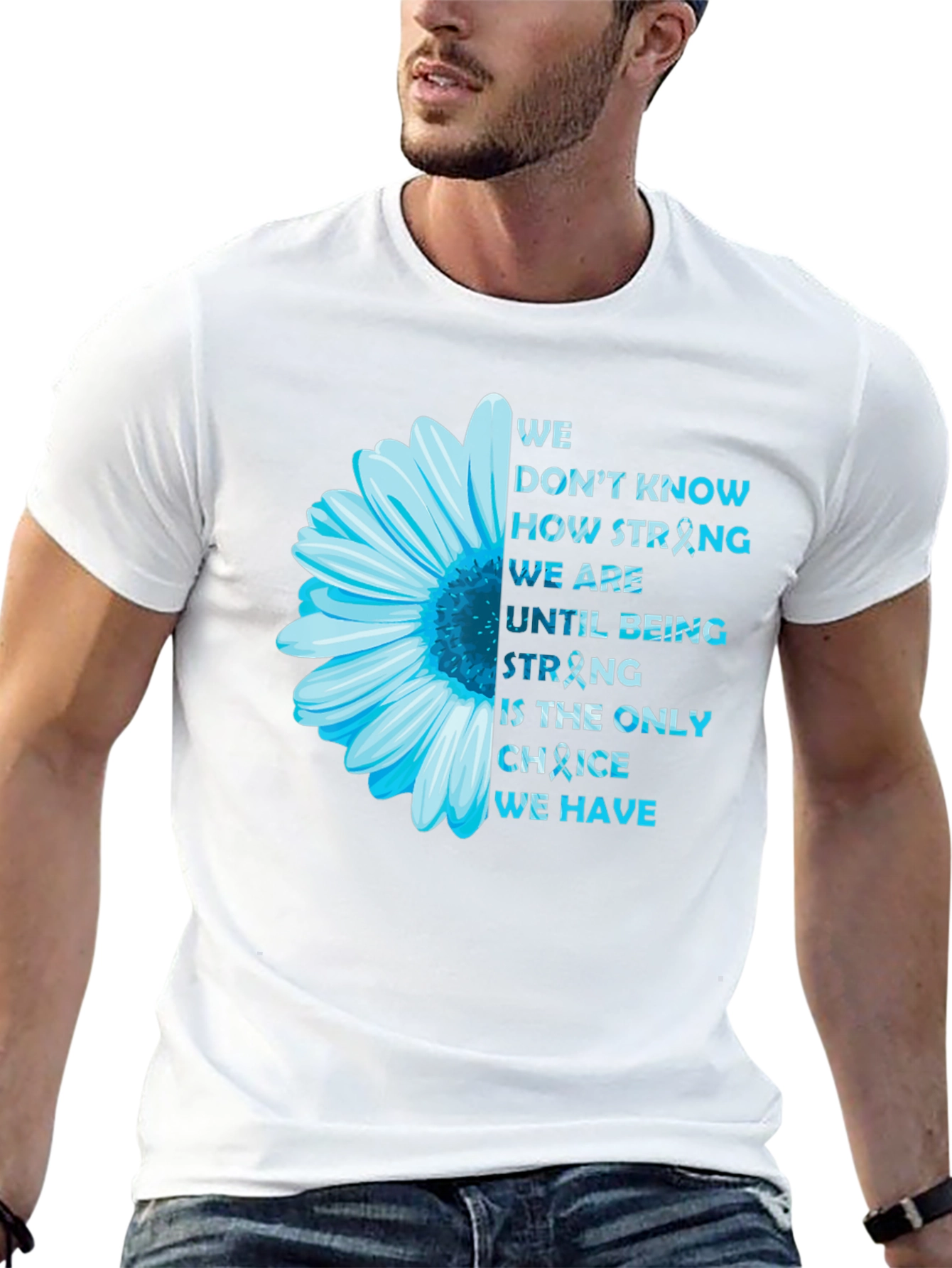 Inspirational Flower Ribbon Awareness T-Shirt