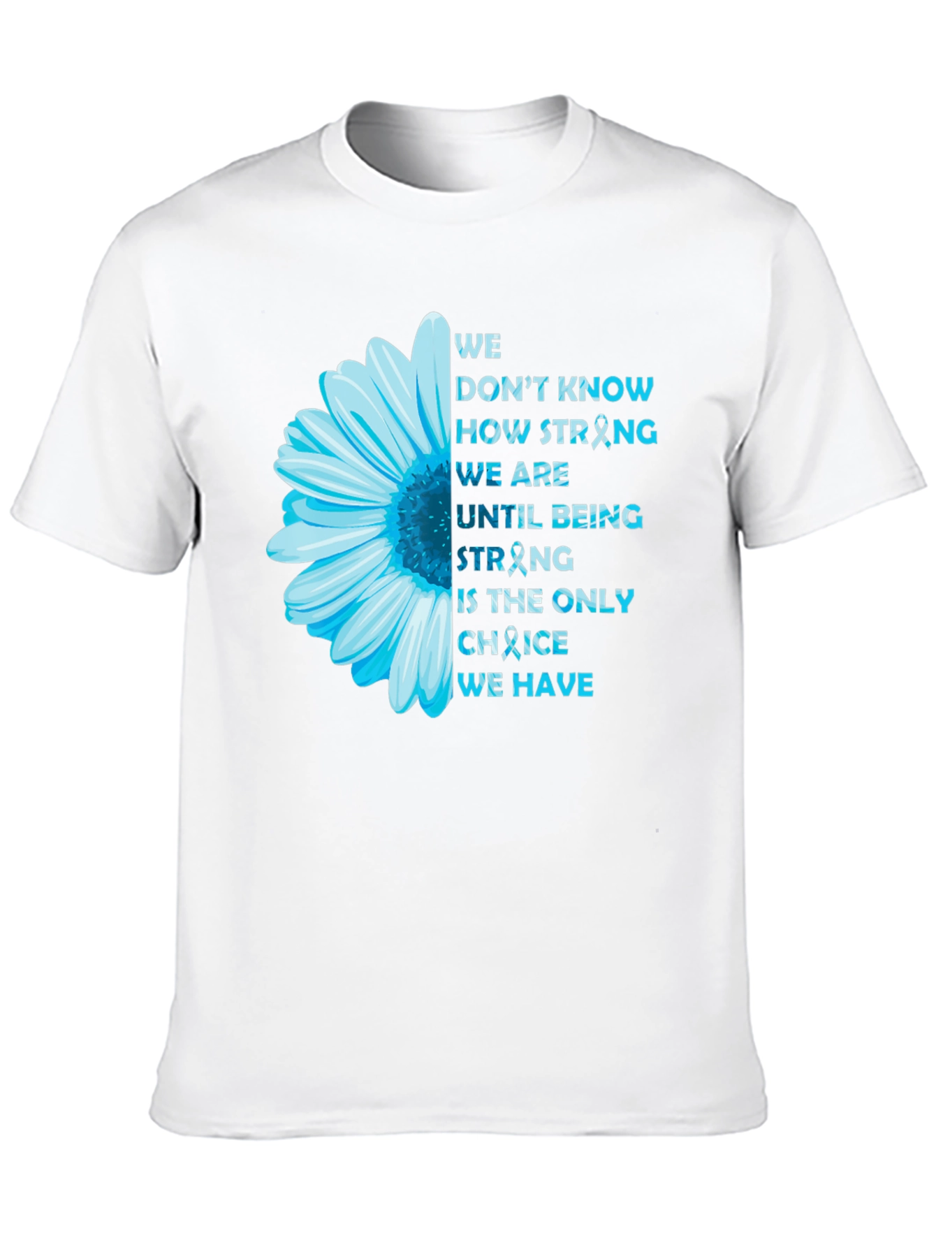 Inspirational Flower Ribbon Awareness T-Shirt