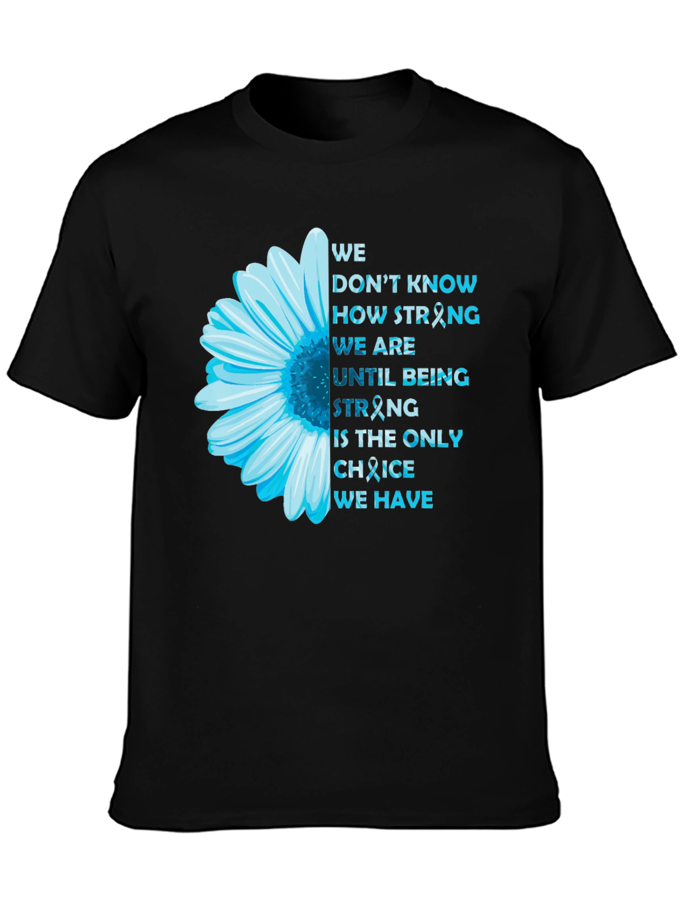 Inspirational Flower Ribbon Awareness T-Shirt
