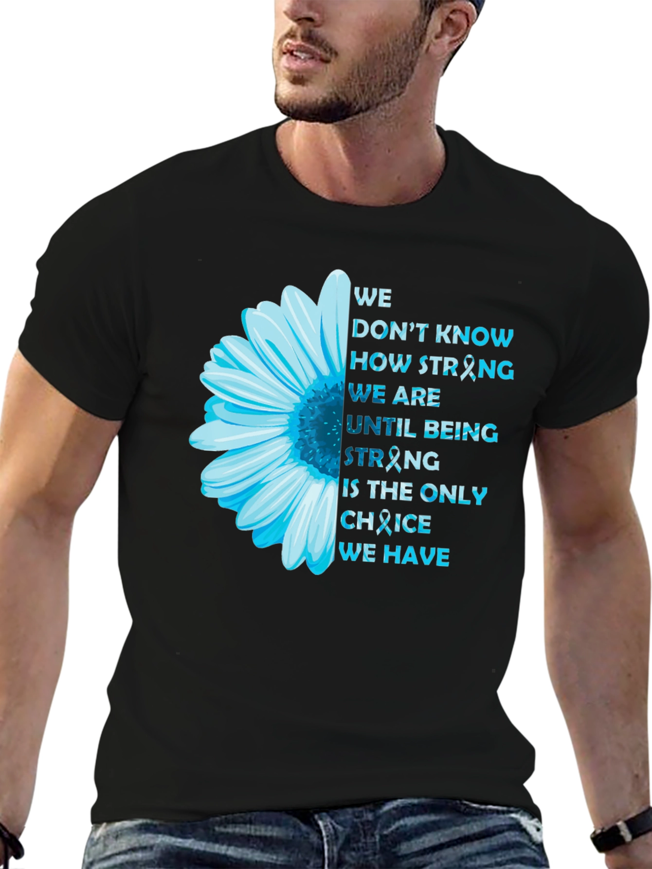 Inspirational Flower Ribbon Awareness T-Shirt