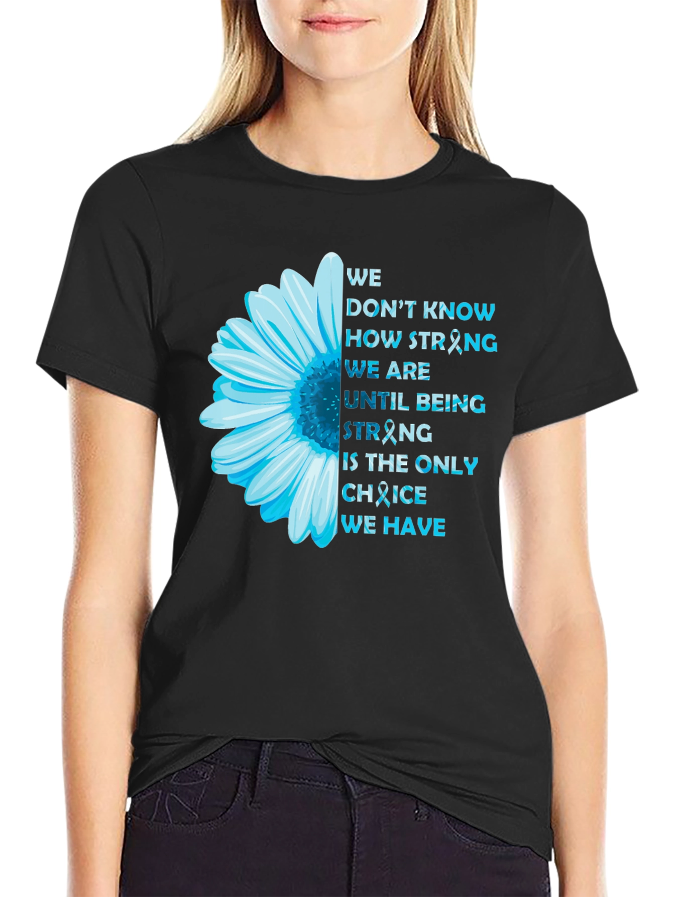 Inspirational Flower Ribbon Awareness T-Shirt