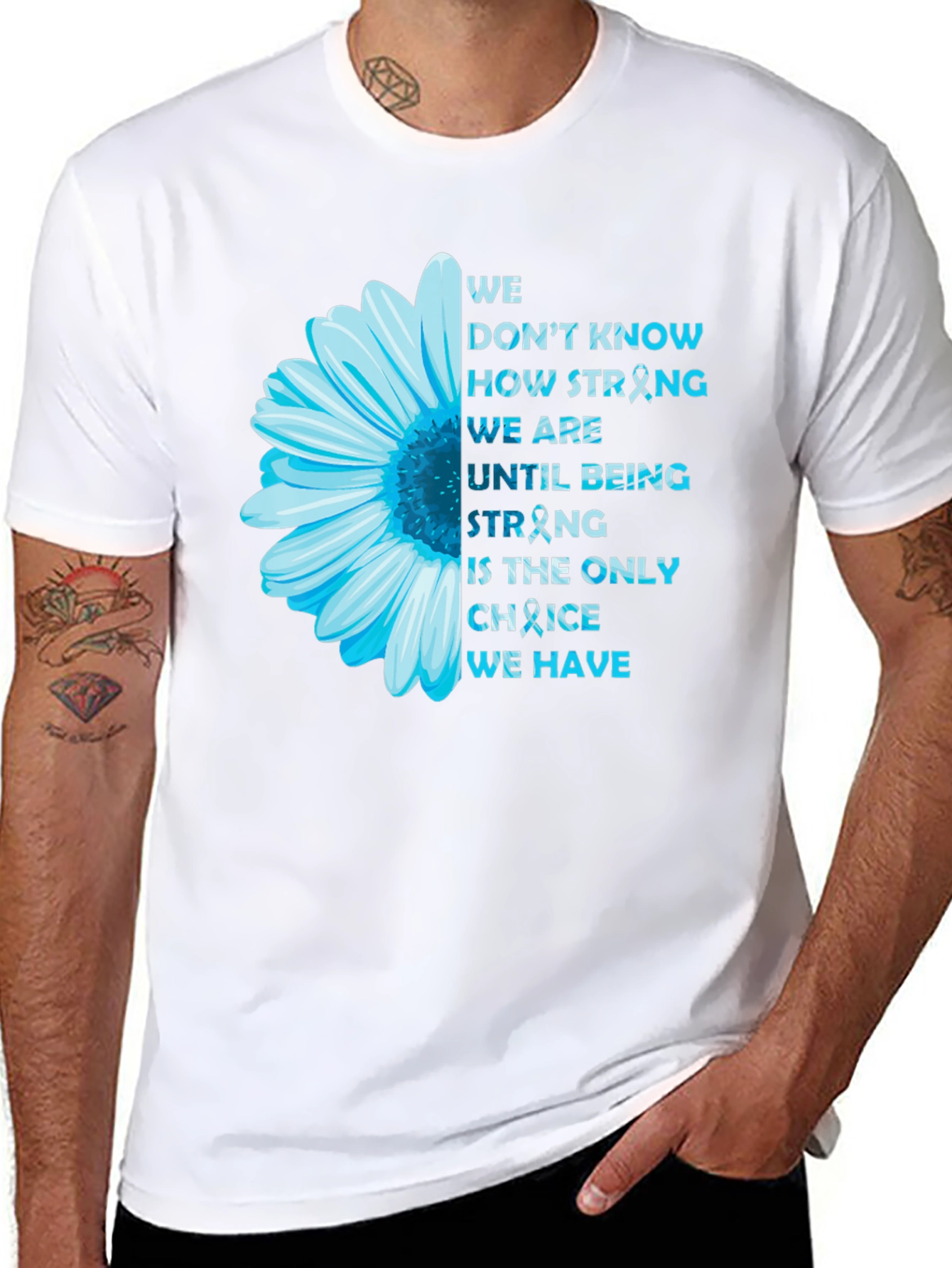 Inspirational Flower Ribbon Awareness T-Shirt
