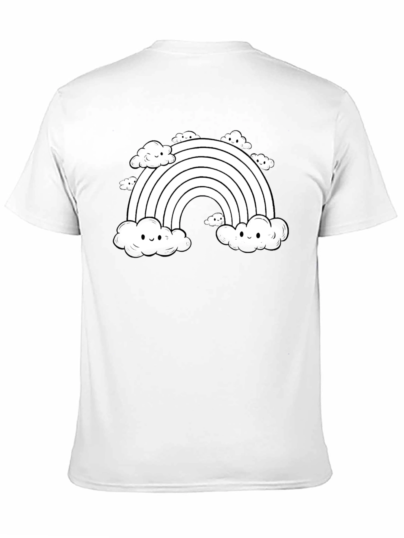 Rainbow Cloud Graphic Tee - Cute Kawaii Design