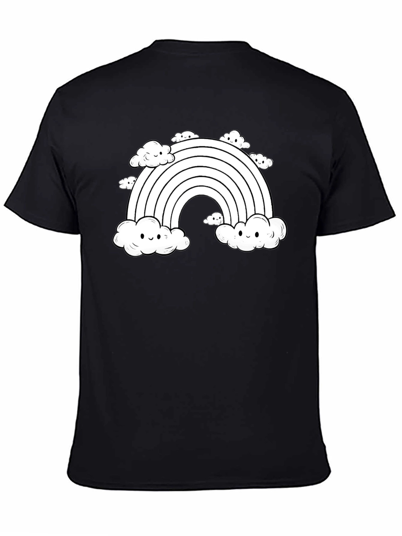 Rainbow Cloud Graphic Tee - Cute Kawaii Design