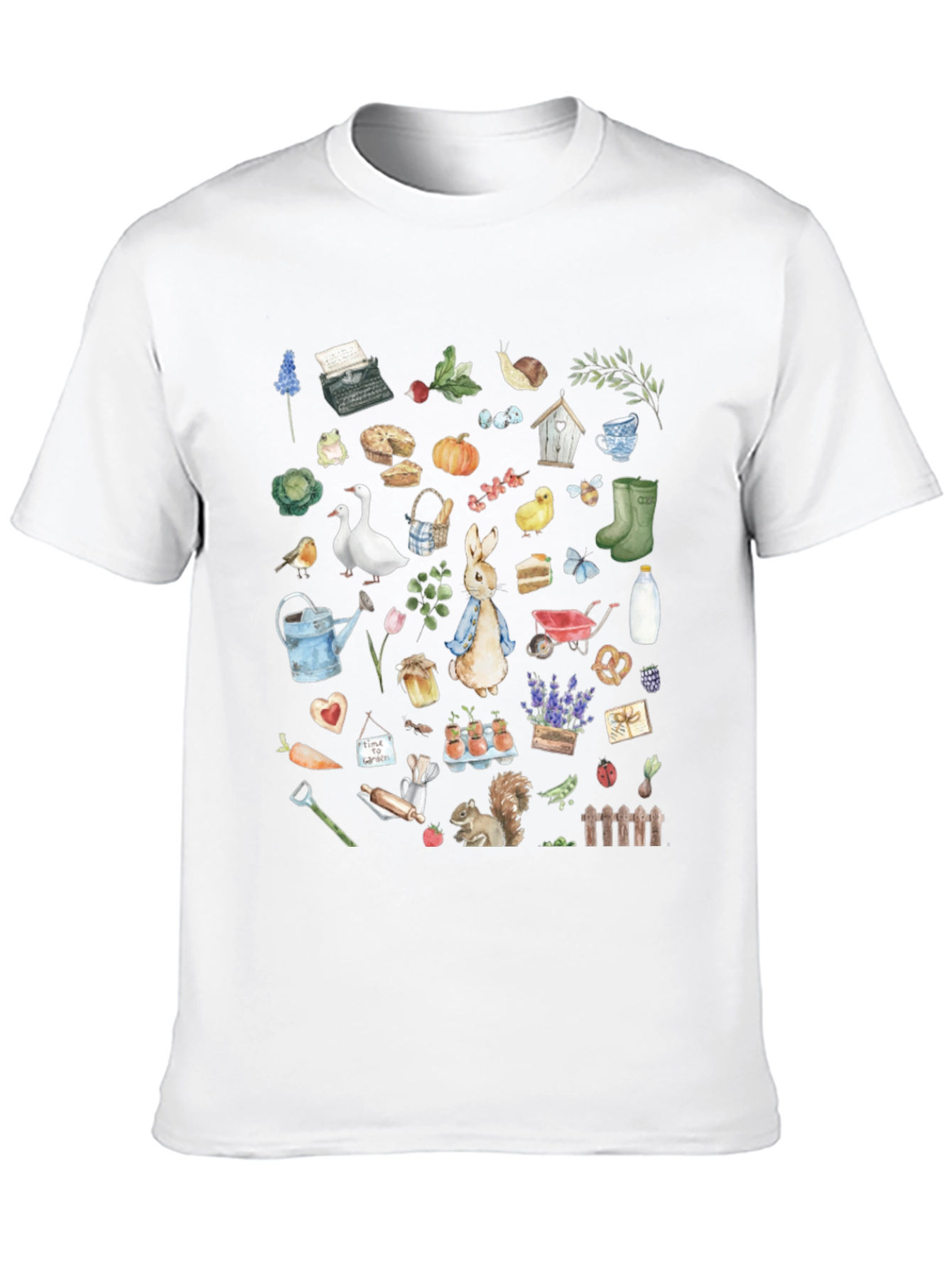 Whimsical Garden Print T-Shirt