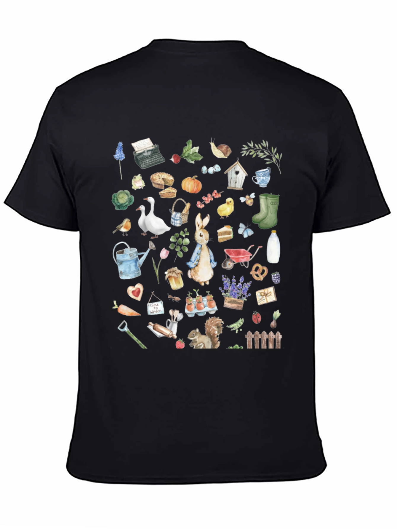 Whimsical Garden Print T-Shirt