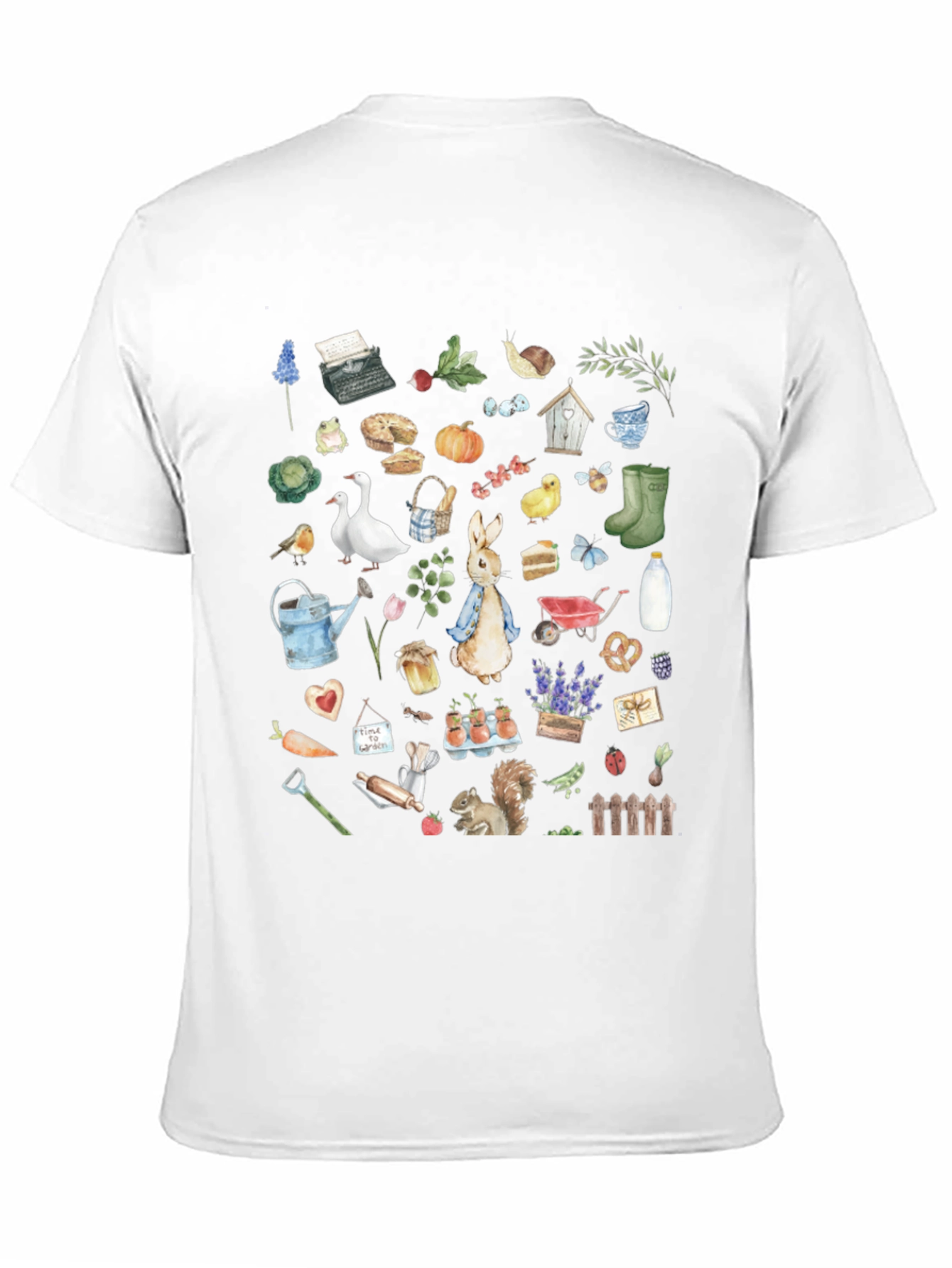 Whimsical Garden Print T-Shirt