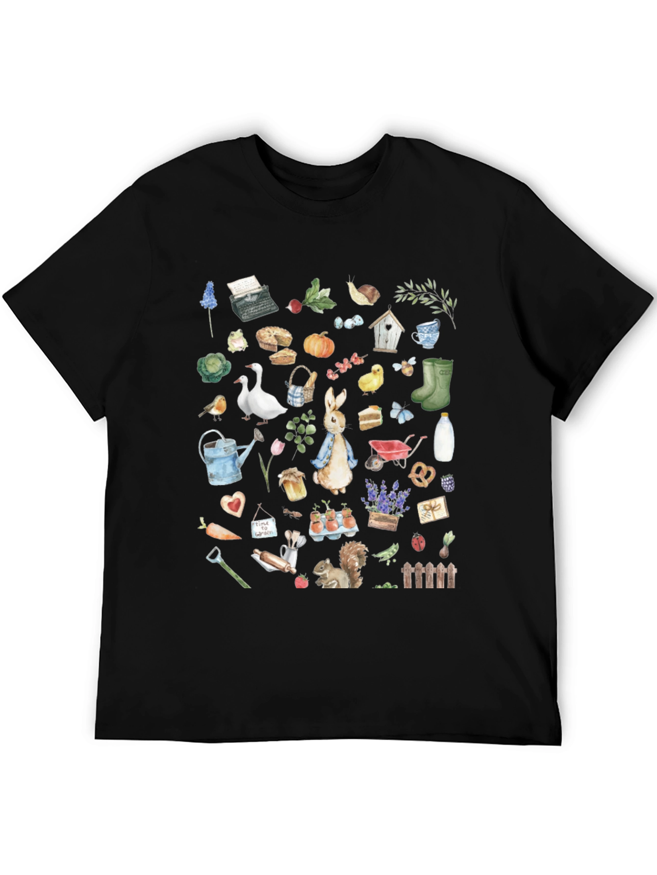 Whimsical Garden Print T-Shirt