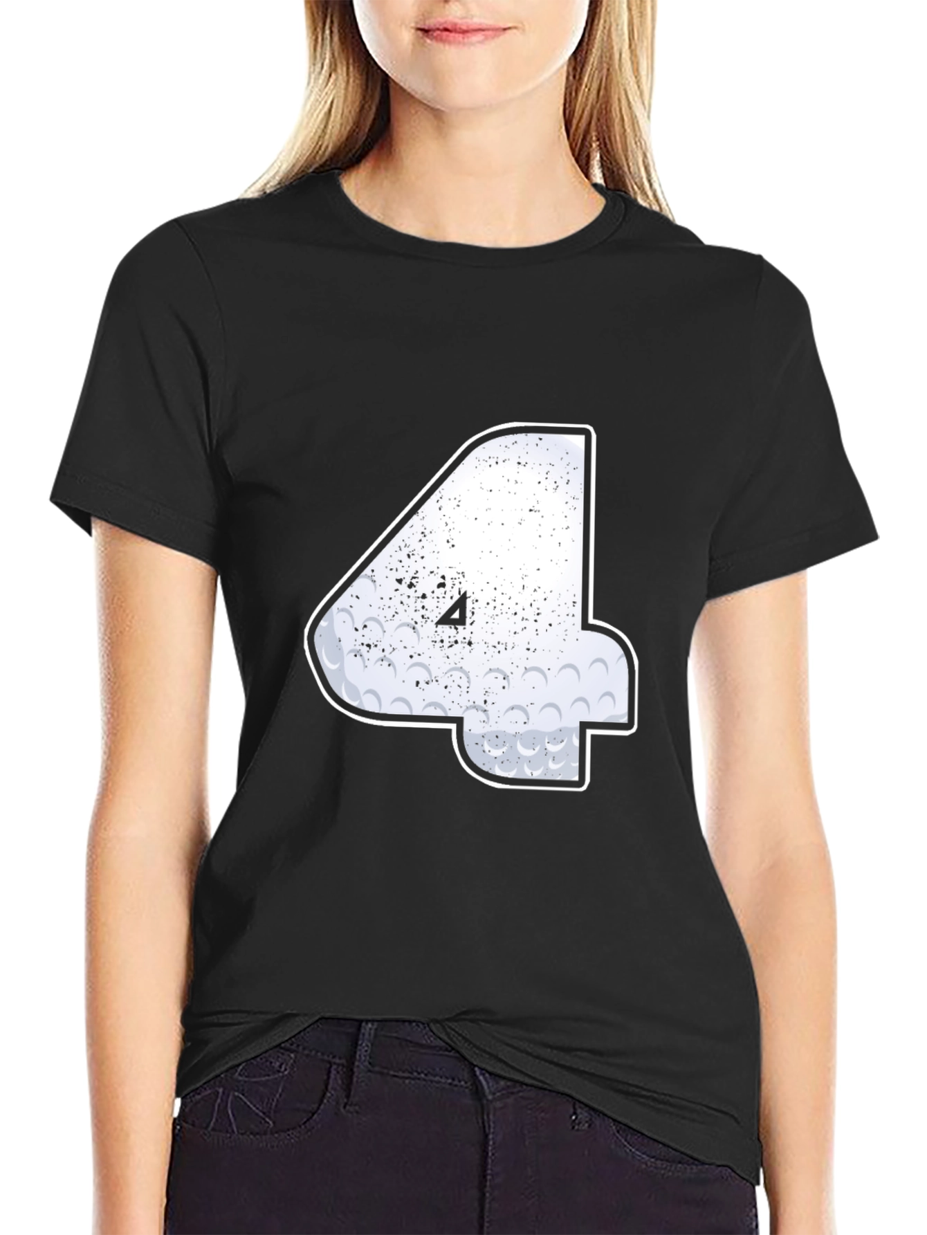 Golf Ball Number 4 T-Shirt - Unique Golfer Tee