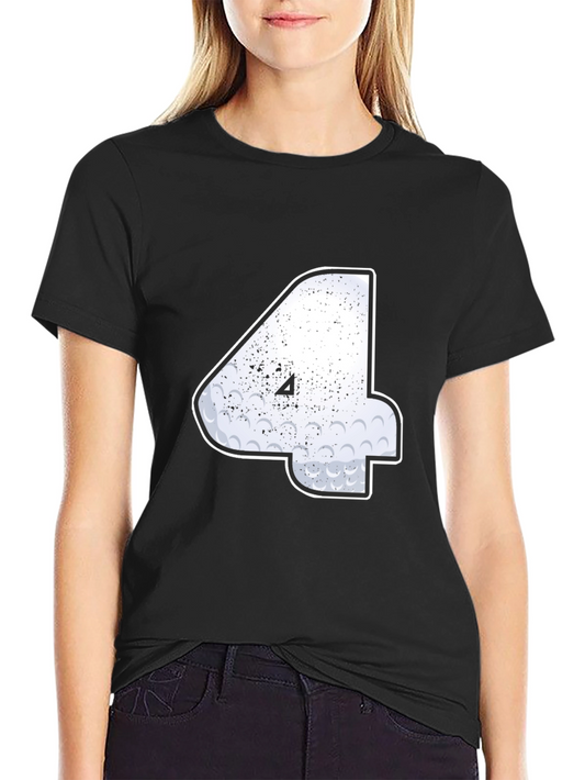 Golf Ball Number 4 T-Shirt - Unique Golfer Tee