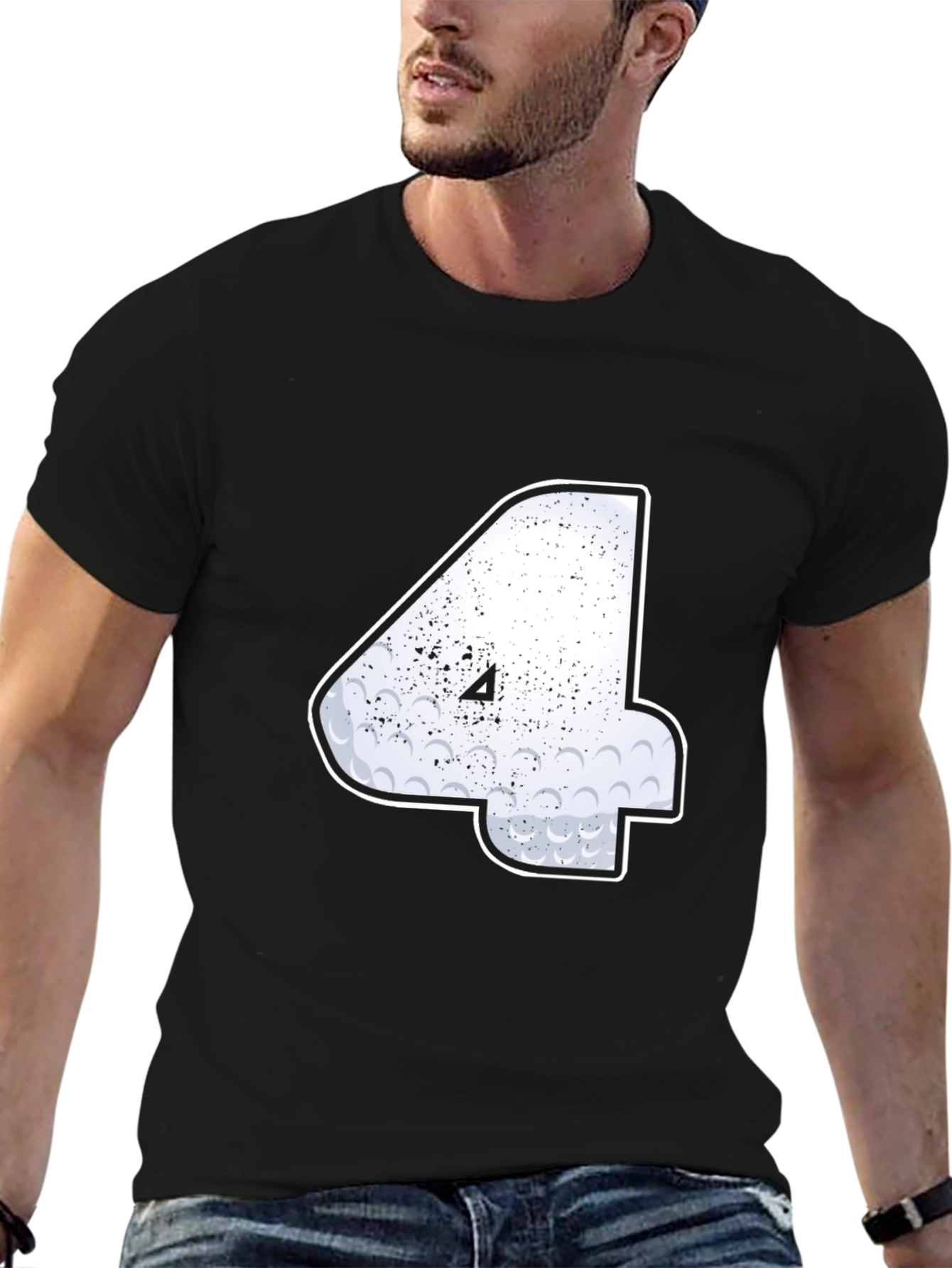 Golf Ball Number 4 T-Shirt - Unique Golfer Tee