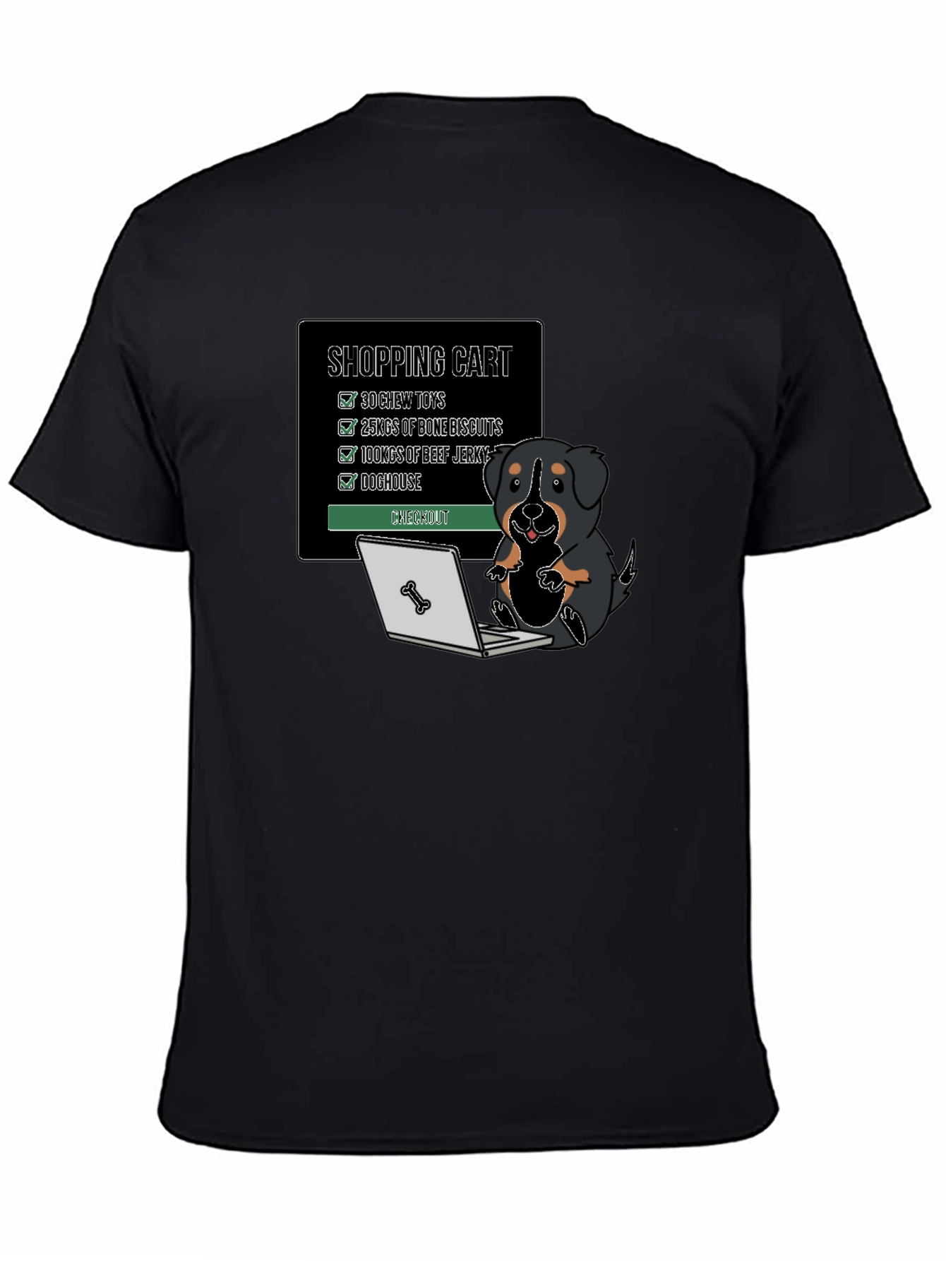 Funny Dog Shopping Cart T-Shirt