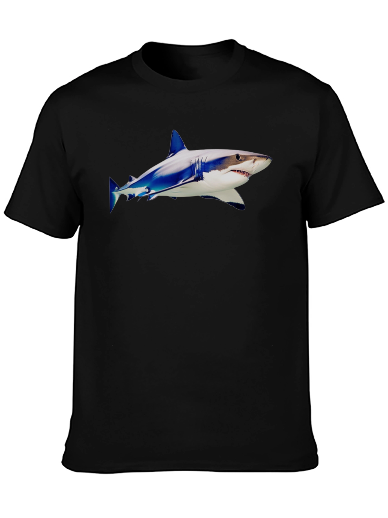 Shark Graphic Tee - Black Cotton Blend