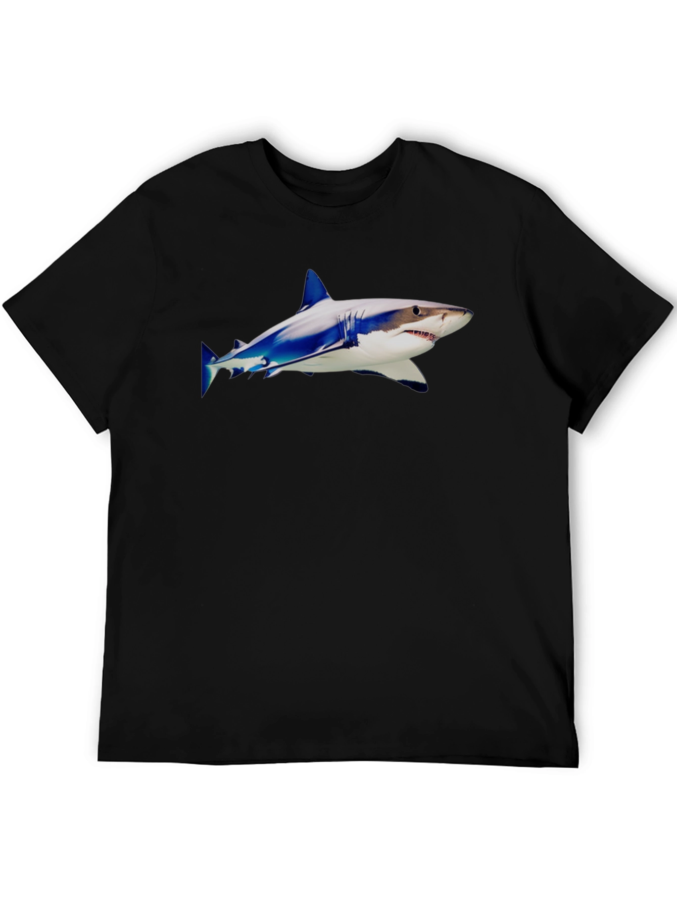 Shark Graphic Tee - Black Cotton Blend
