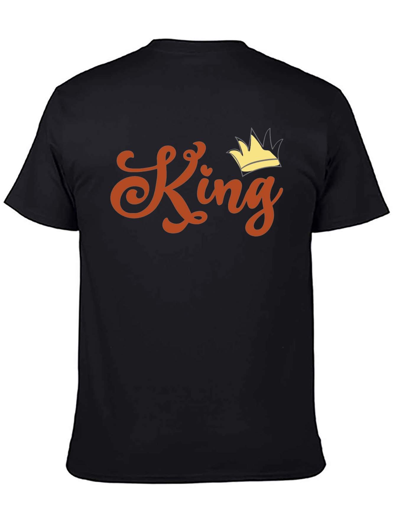 King Crown Graphic Print Black T-Shirt