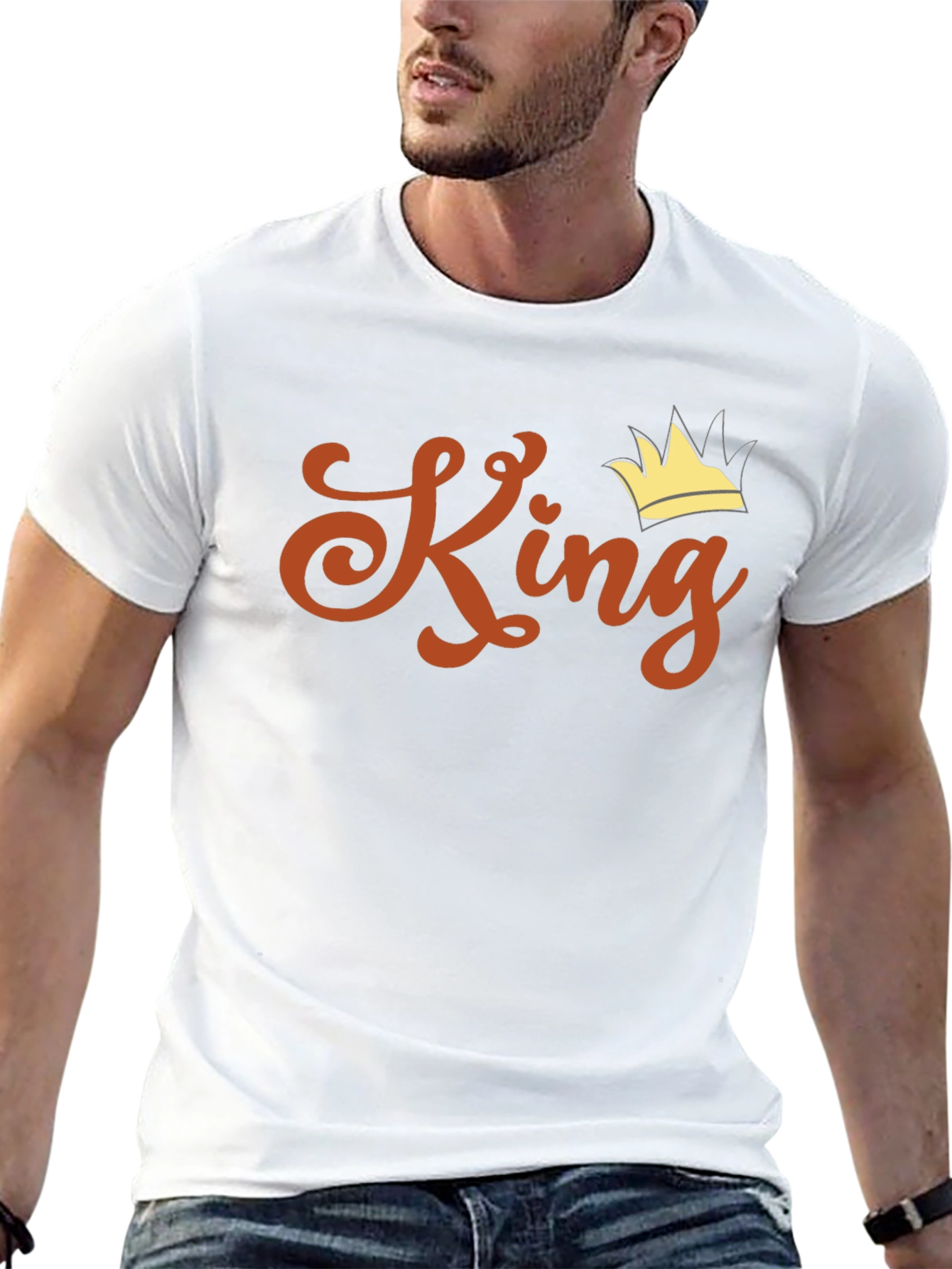 King Crown Graphic Print Black T-Shirt