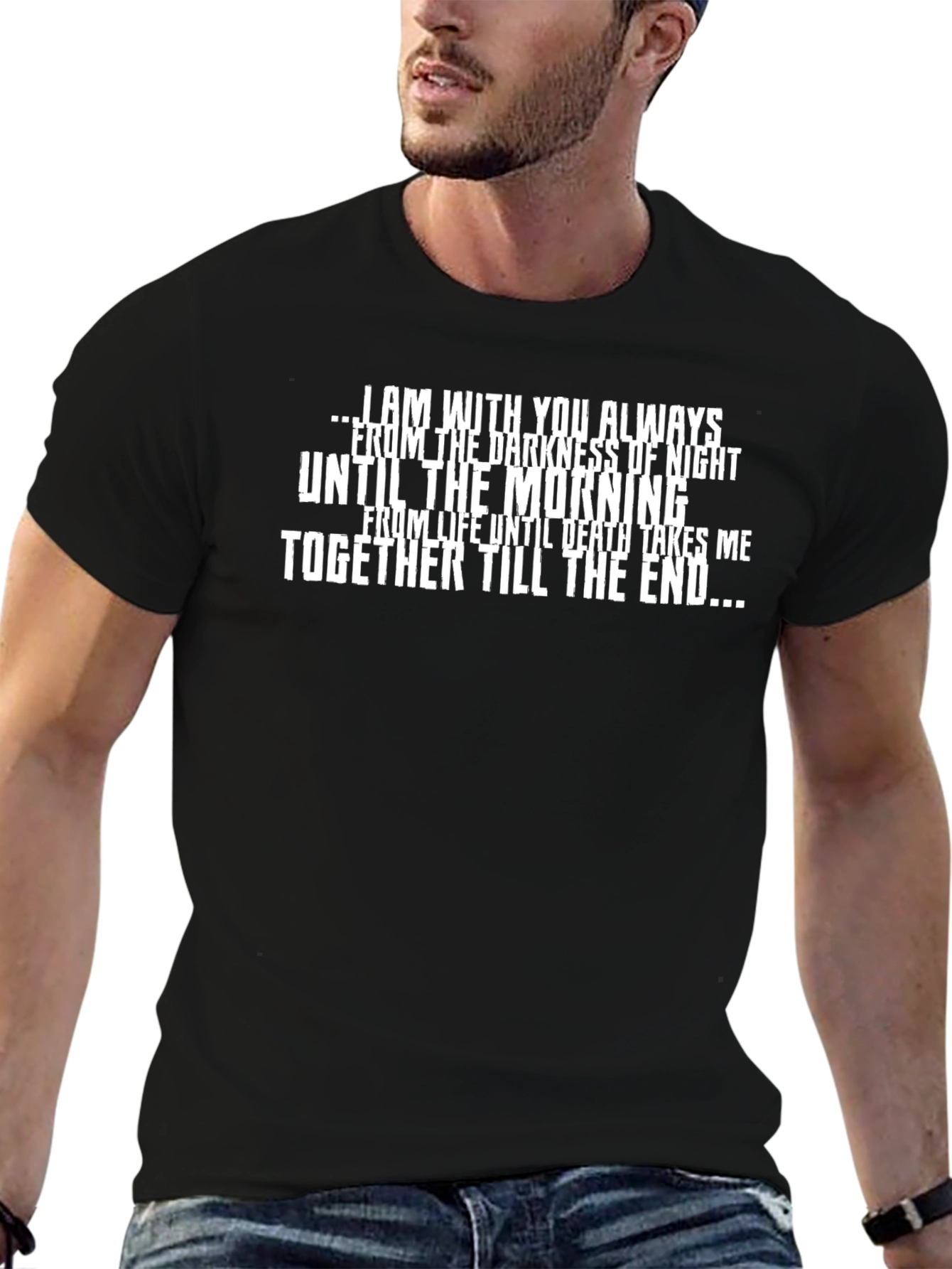 Inspirational Quote Black T-Shirt for Men