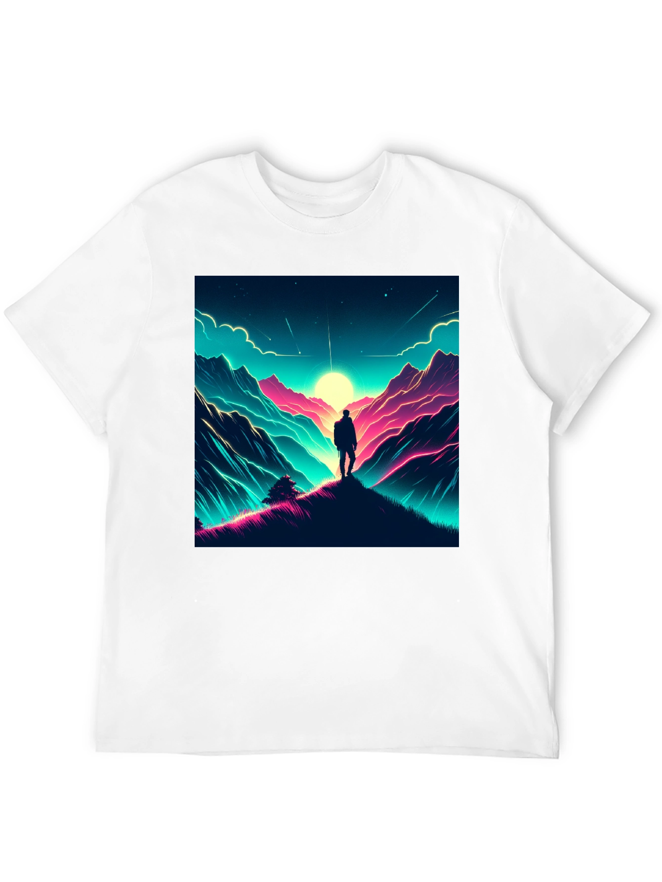 Neon Mountains Graphic Tee