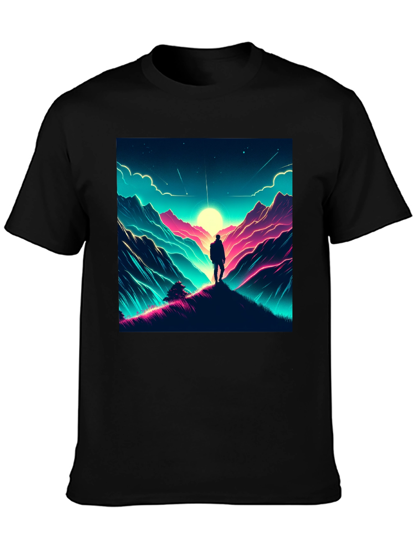 Neon Mountains Graphic Tee