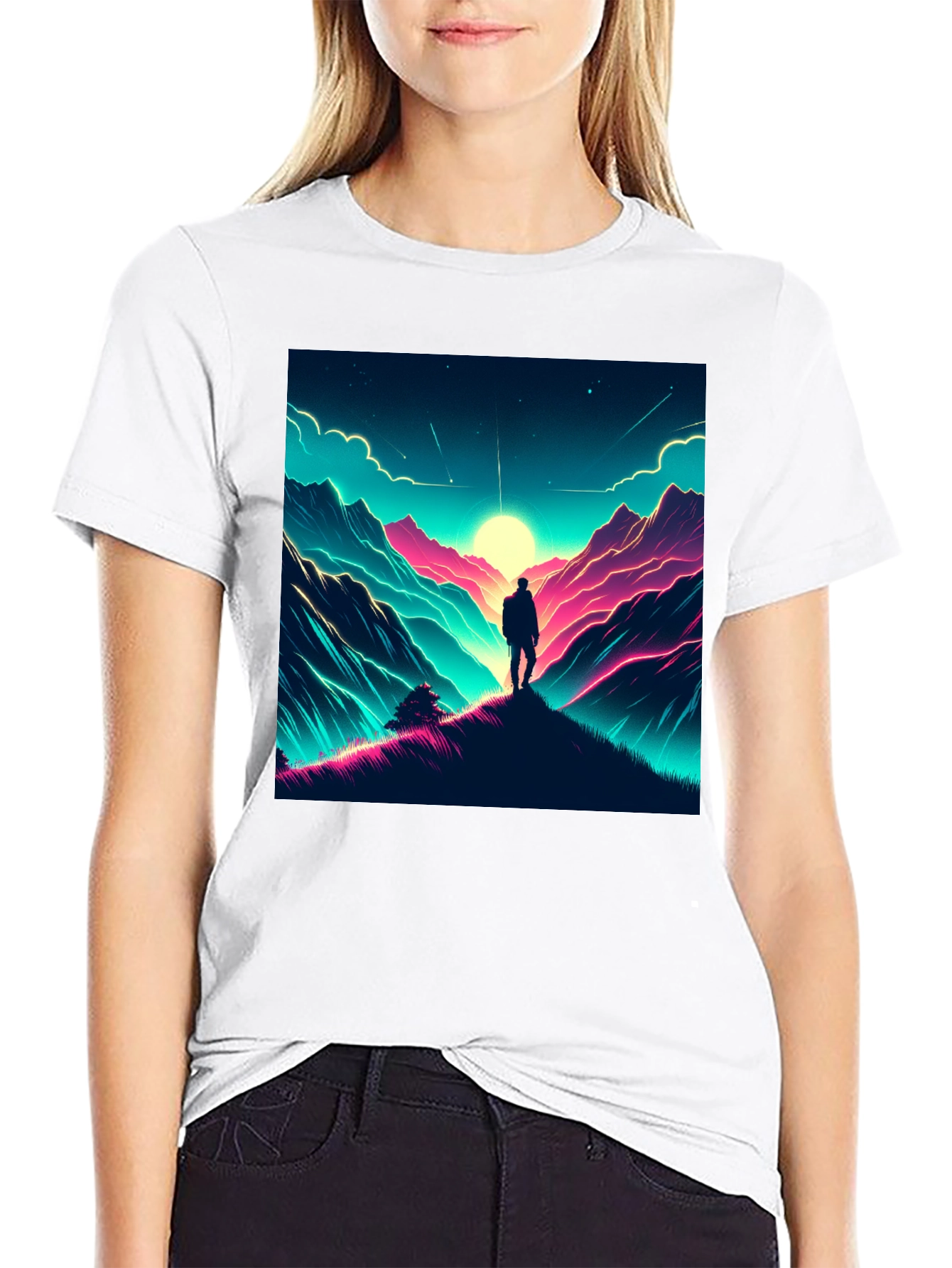 Neon Mountains Graphic Tee