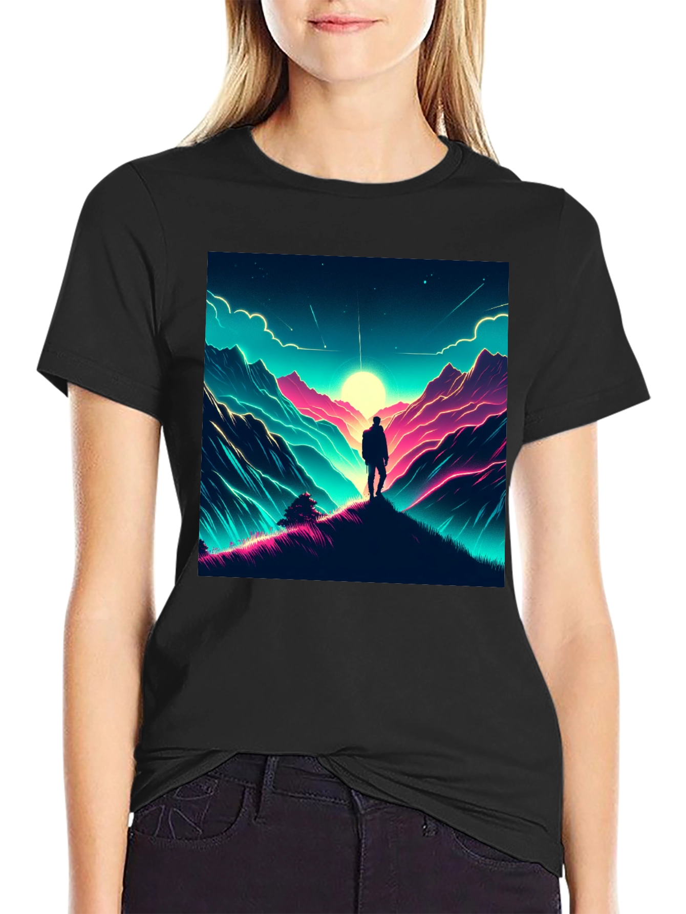 Neon Mountains Graphic Tee