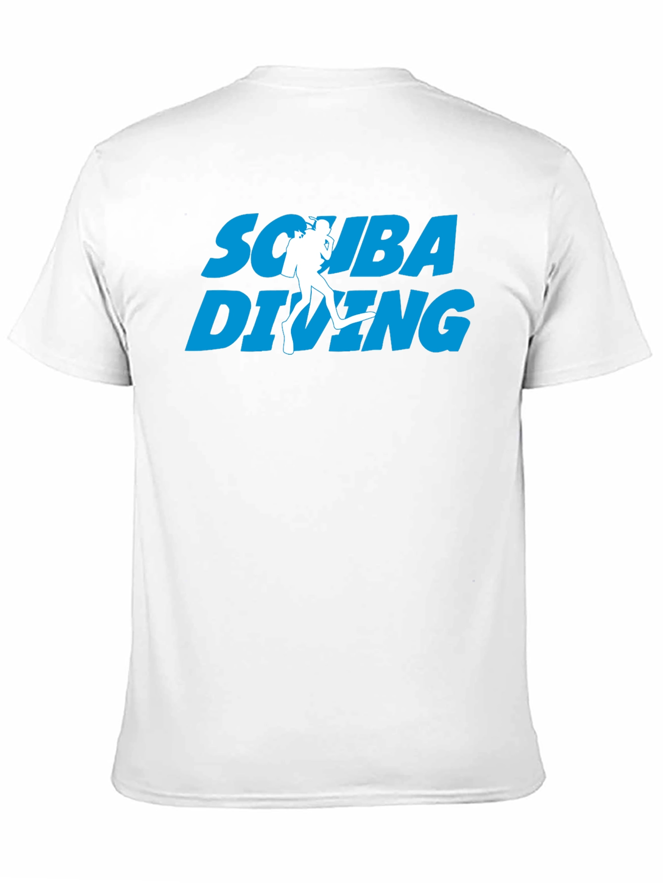 Scuba Diving Graphic Print Black T-Shirt