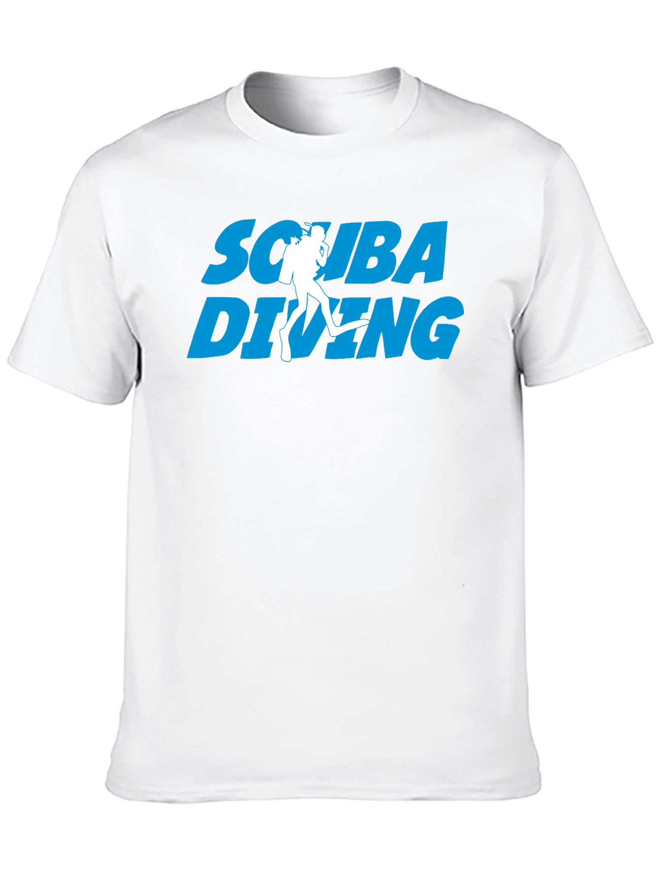 Scuba Diving Graphic Print Black T-Shirt