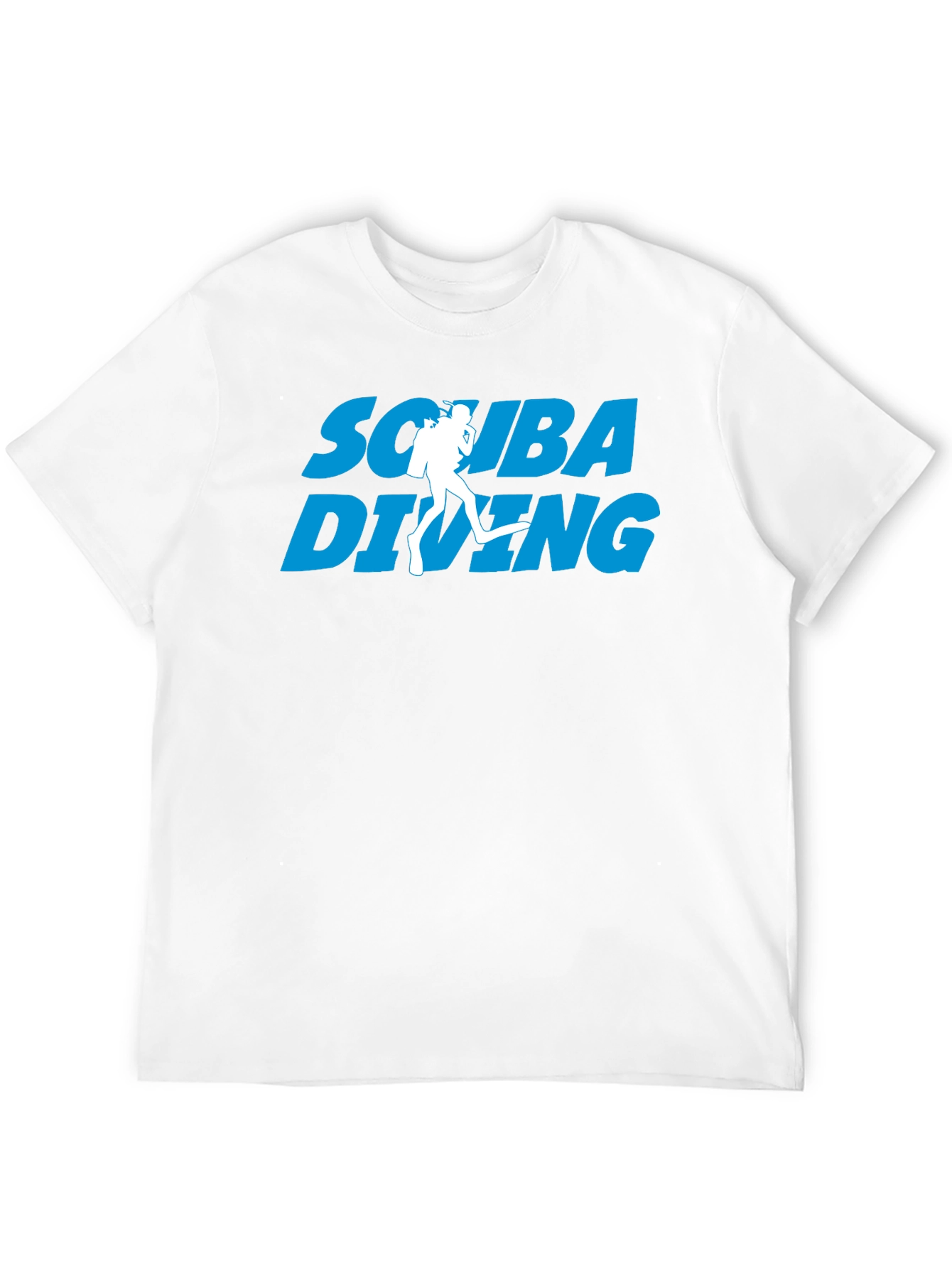 Scuba Diving Graphic Print Black T-Shirt