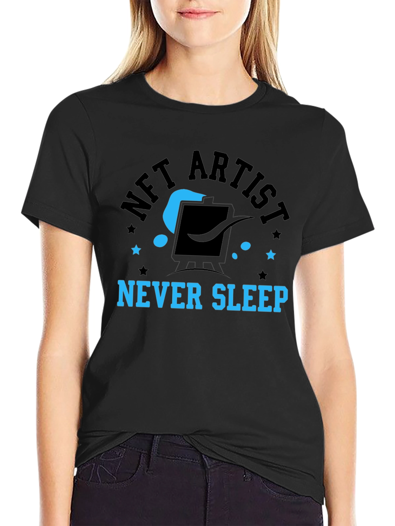 NFT Artist Never Sleep Black T-Shirt