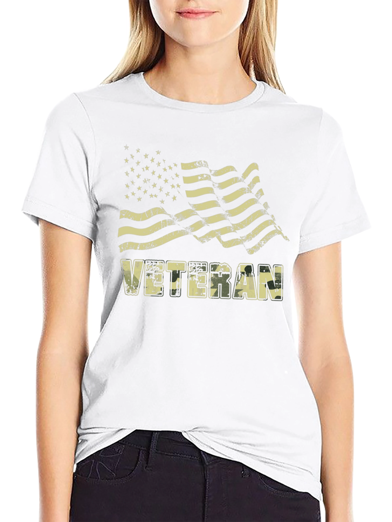 Veteran American Flag Graphic T-Shirt