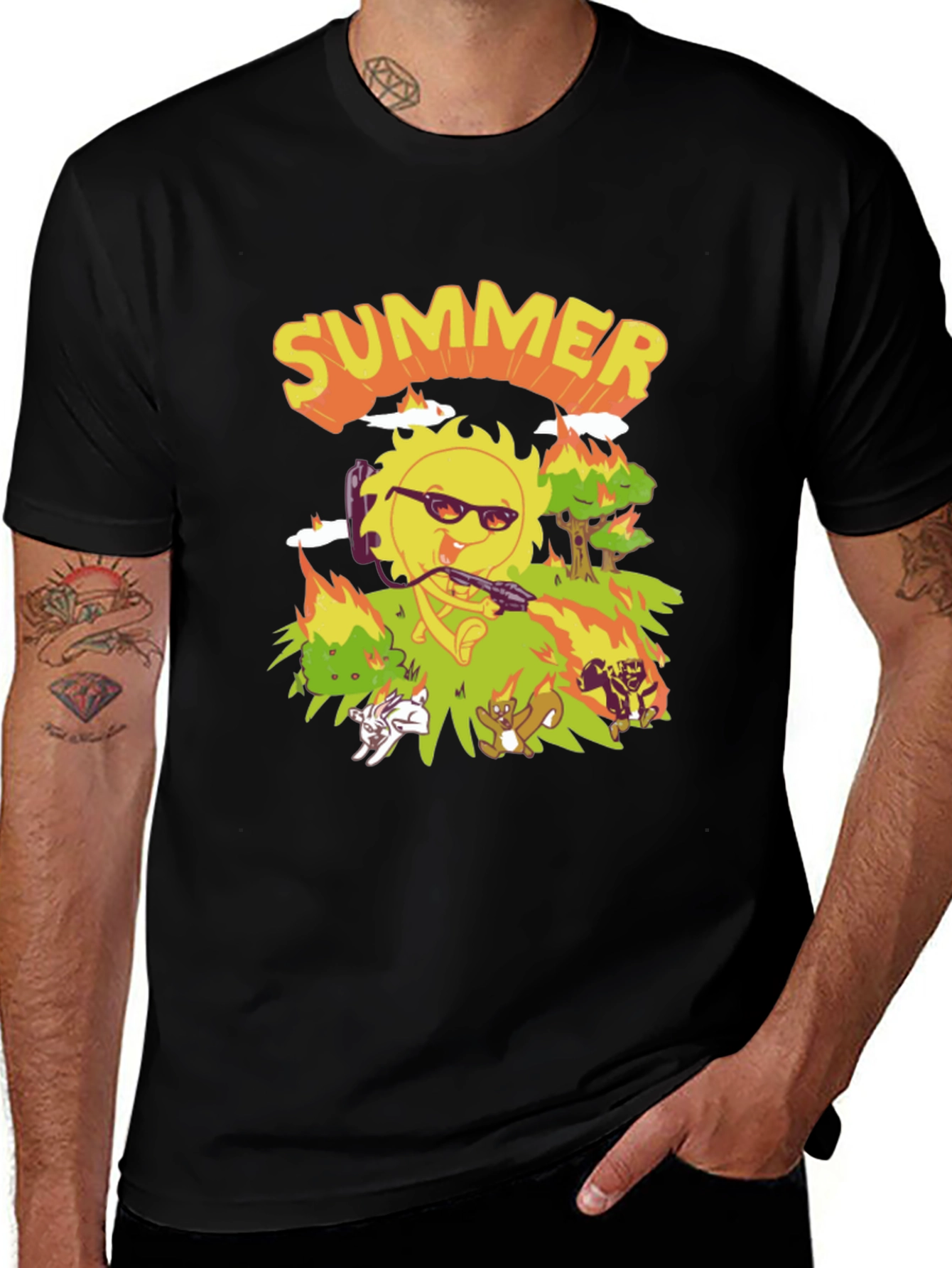 Summer T-Shirt - Cartoon Graphic Tee