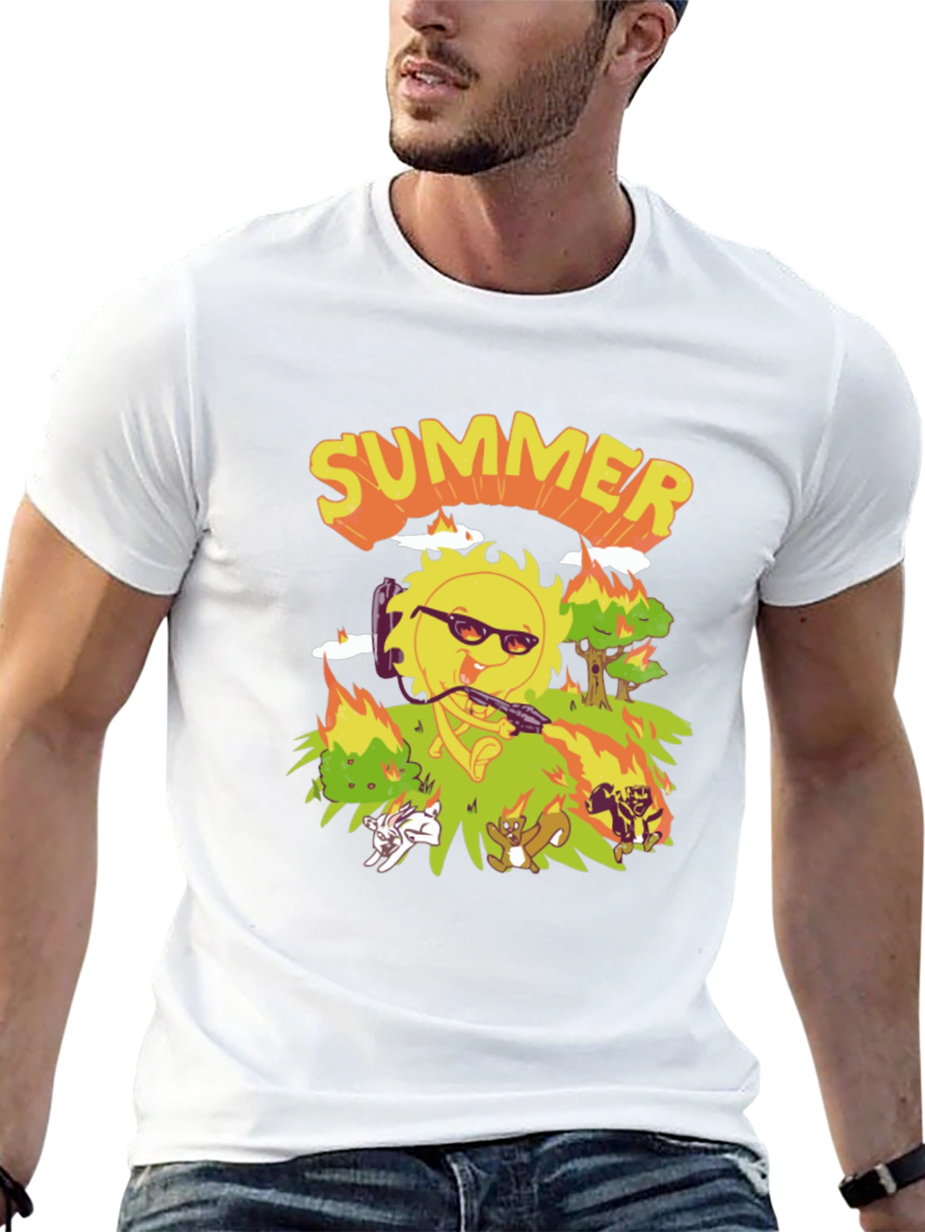 Summer T-Shirt - Cartoon Graphic Tee