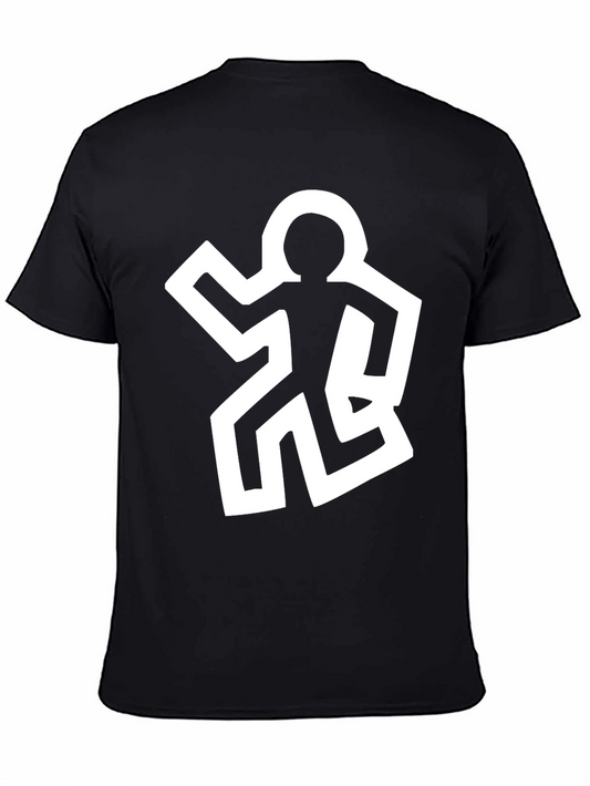 Abstract Man Graphic Black Tee