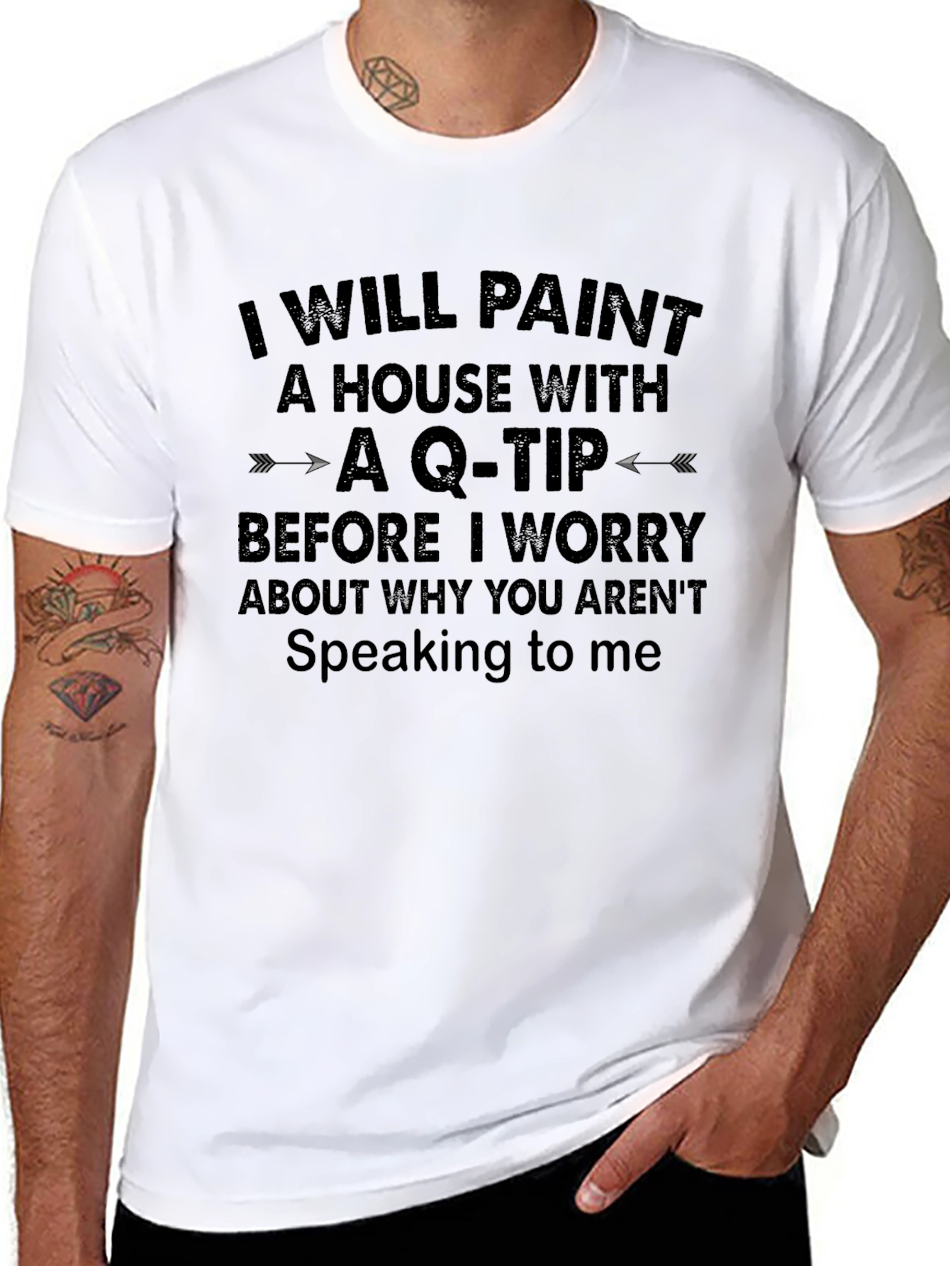Funny Q-Tip Painter Graphic T-Shirt