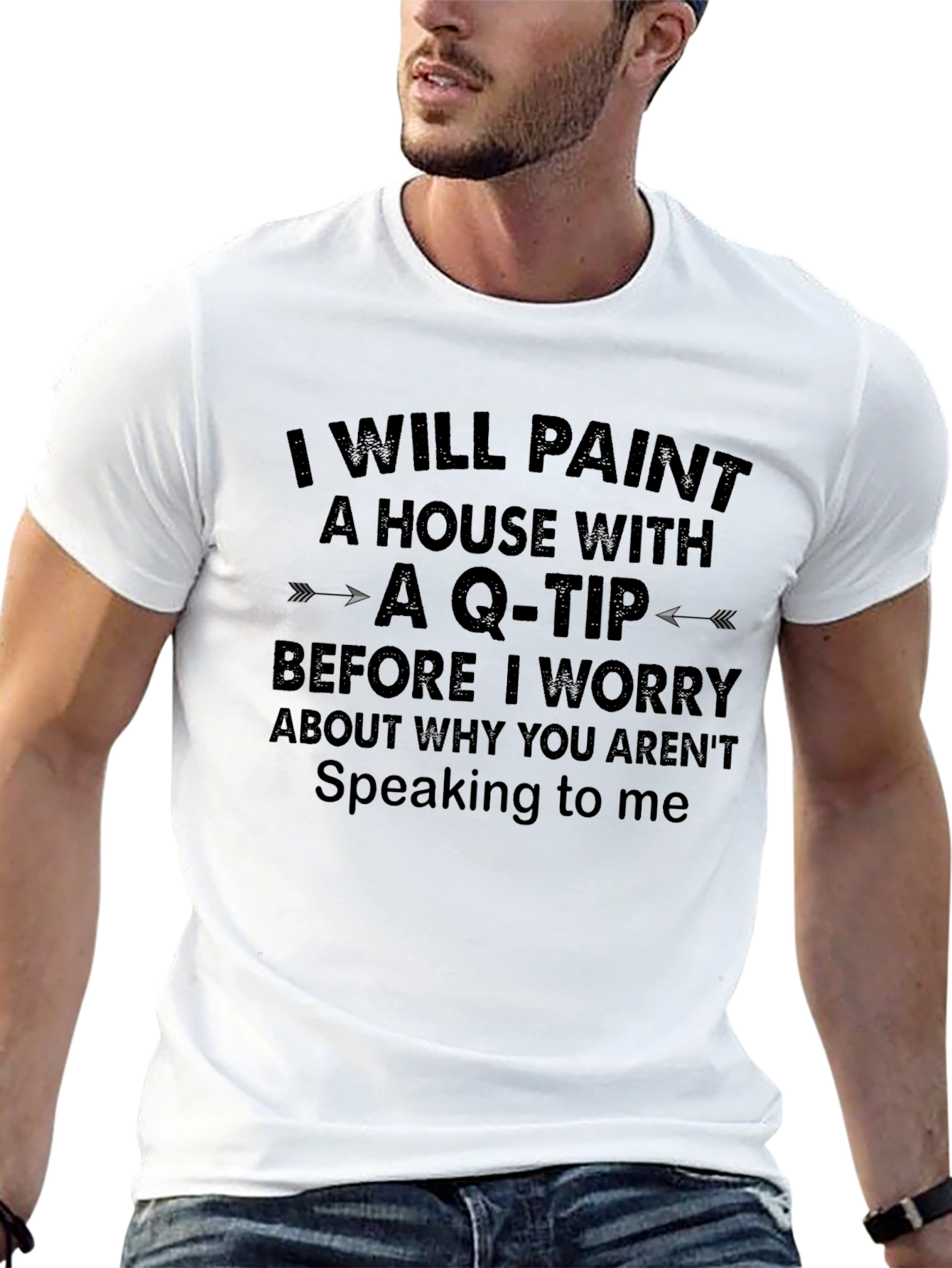 Funny Q-Tip Painter Graphic T-Shirt