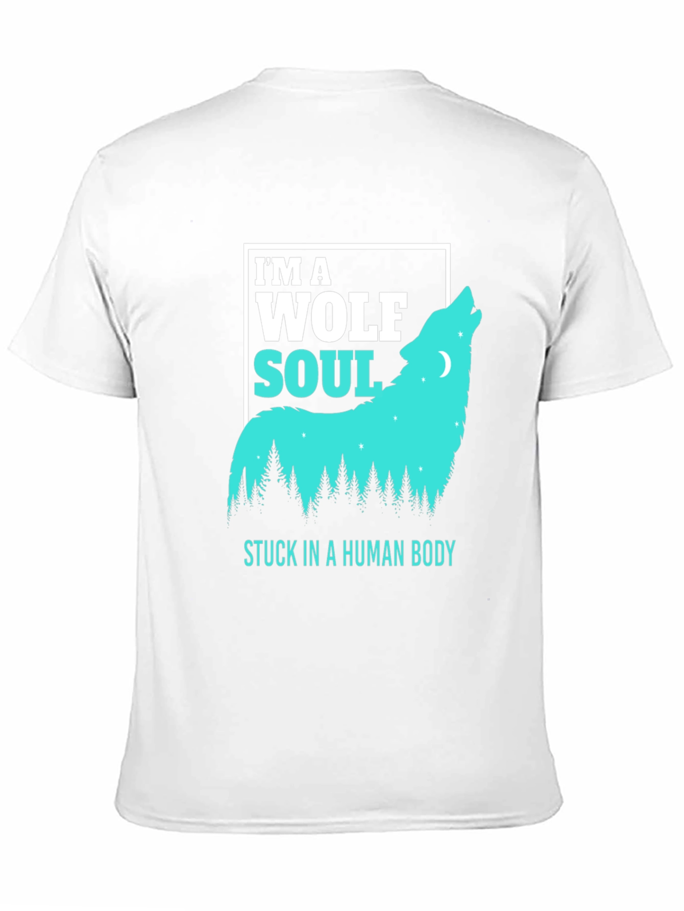 Wolf Soul Human Body Graphic Tee - Black