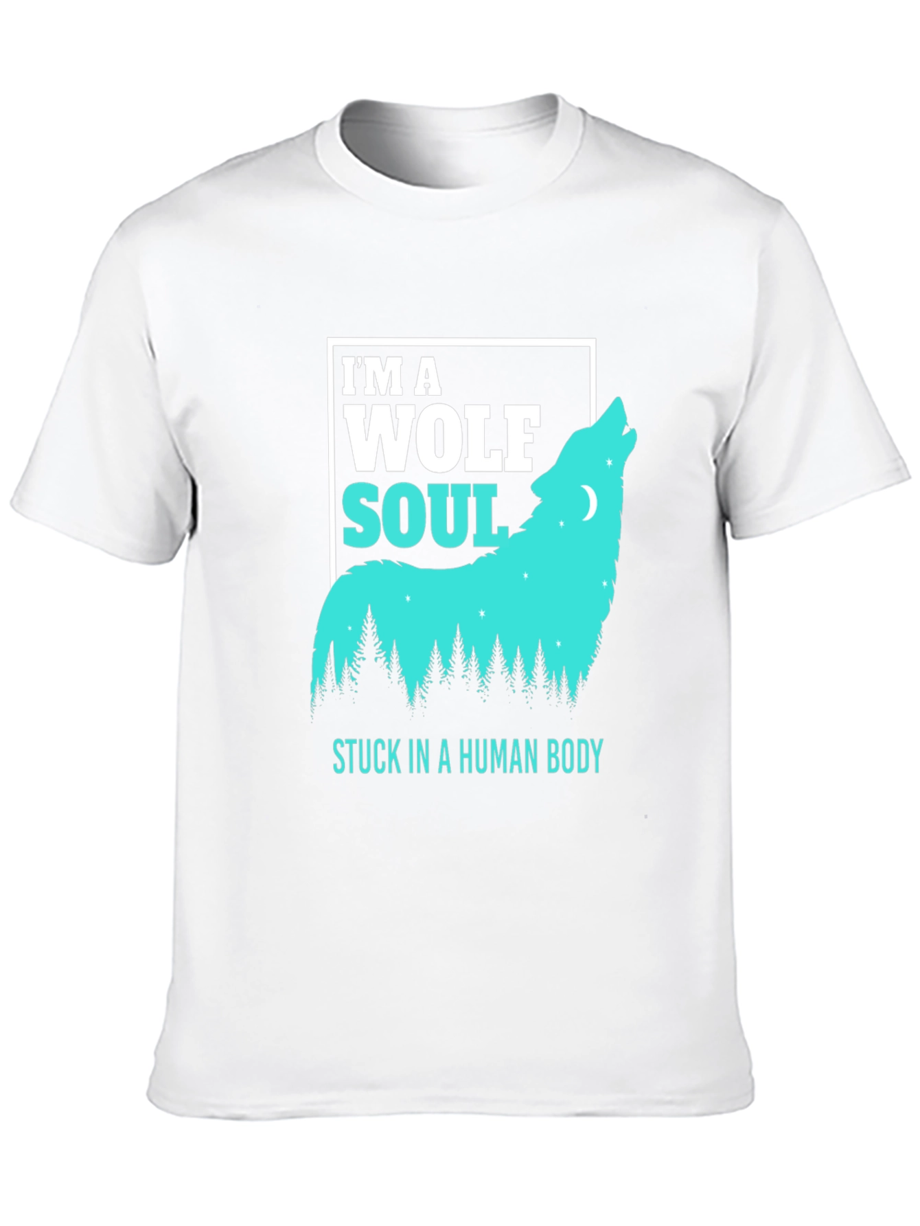 Wolf Soul Human Body Graphic Tee - Black