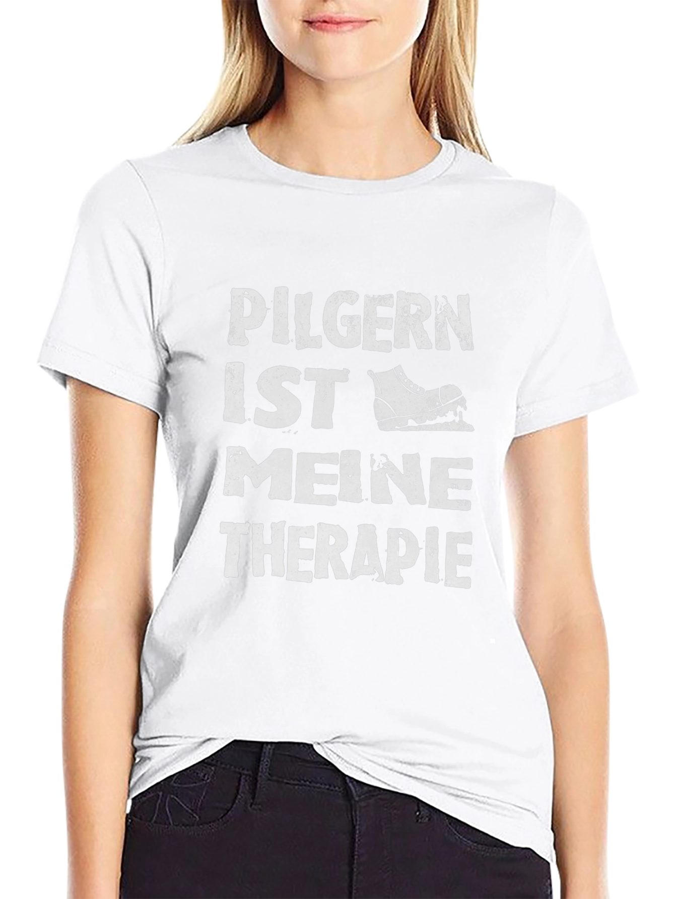 Pilgern Ist Meine Therapie T-Shirt Hiking Pilgrimage Therapy
