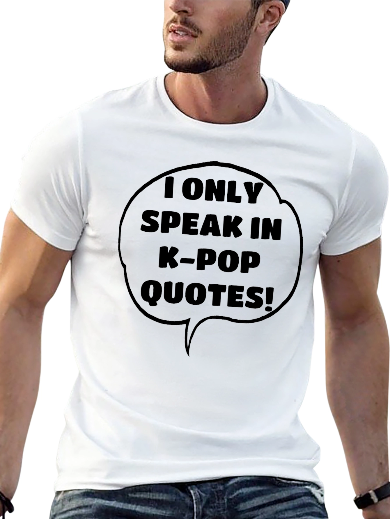 K-Pop Quotes Black T-Shirt