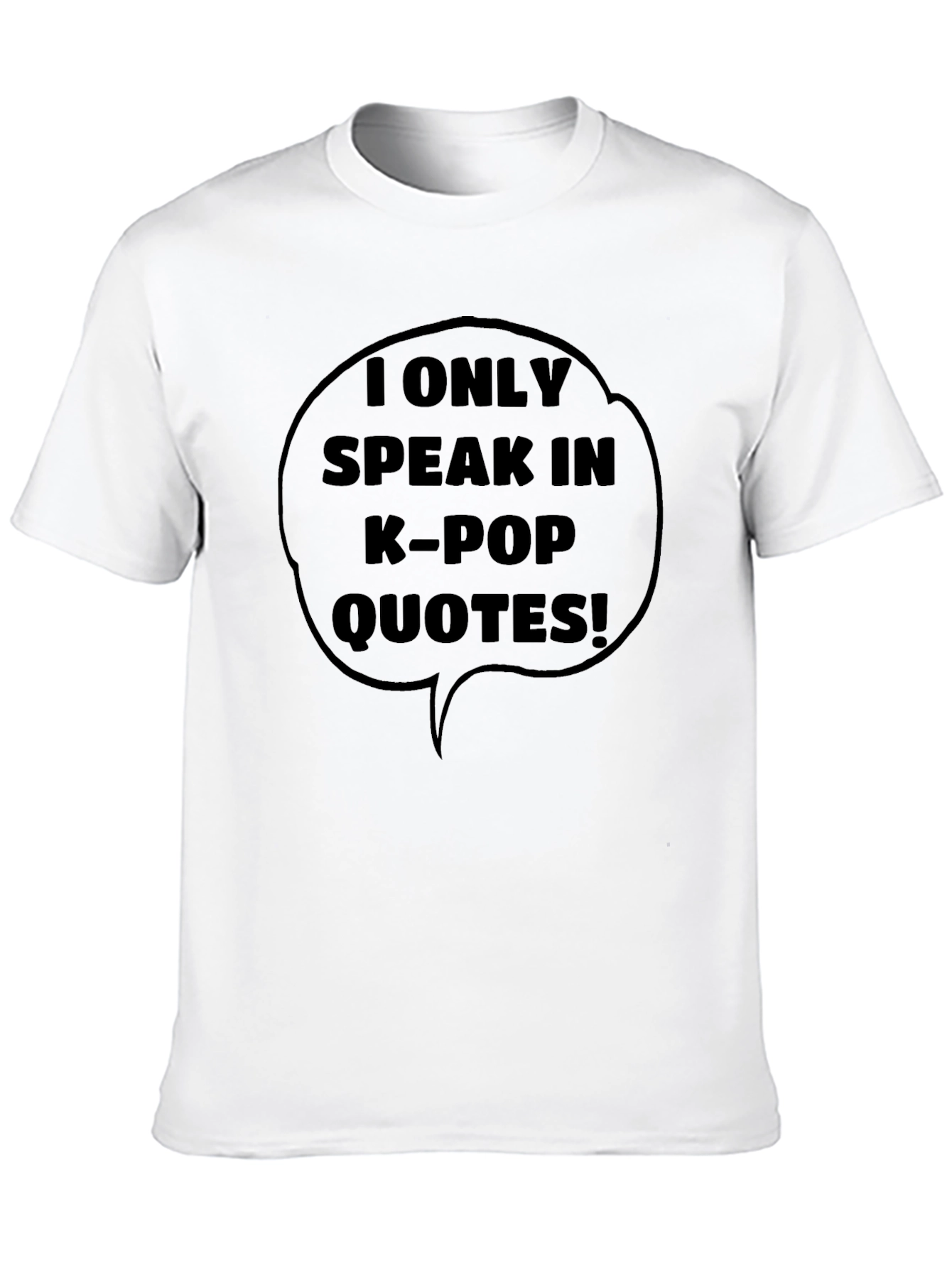 K-Pop Quotes Black T-Shirt