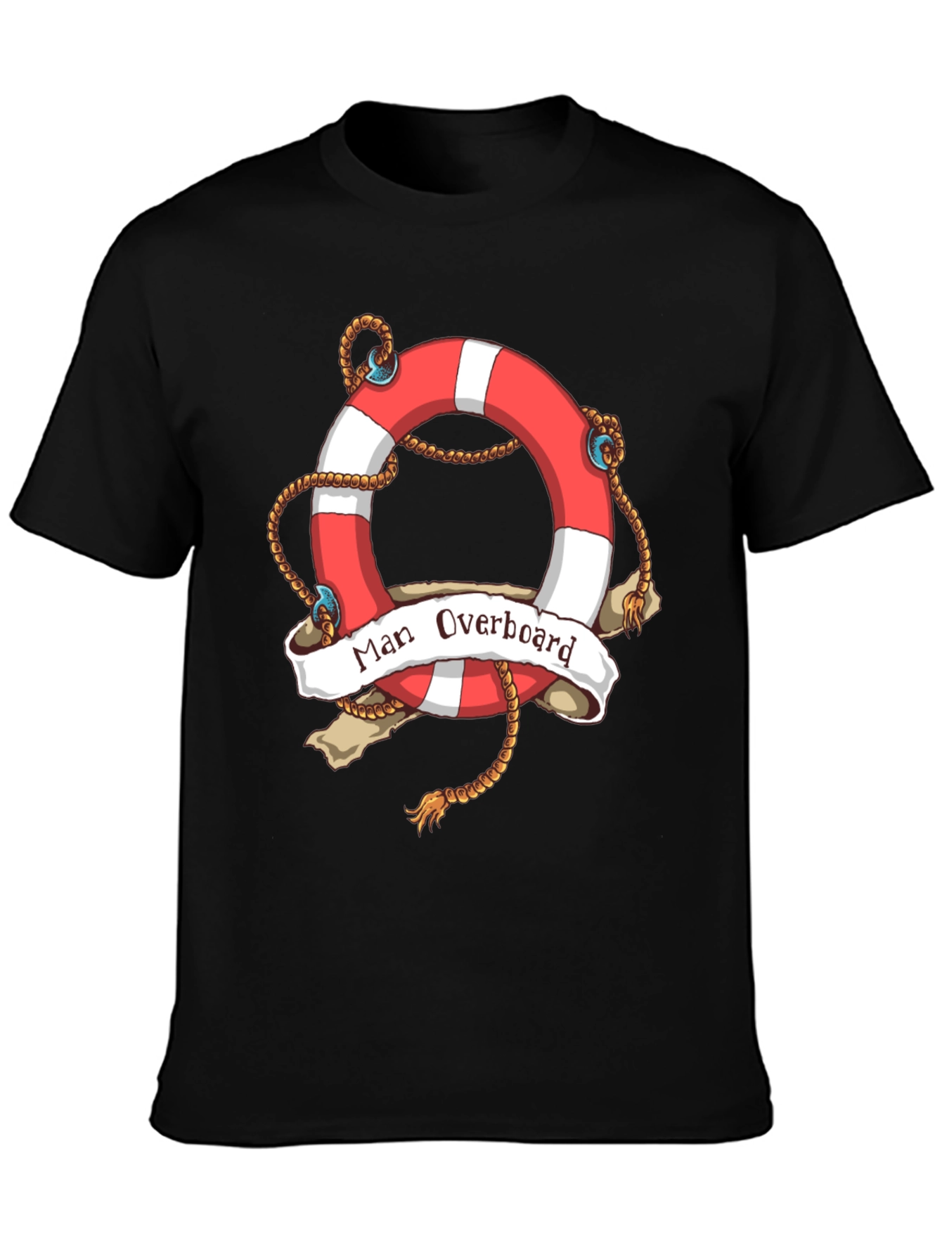 Man Overboard Life Ring Graphic T-Shirt
