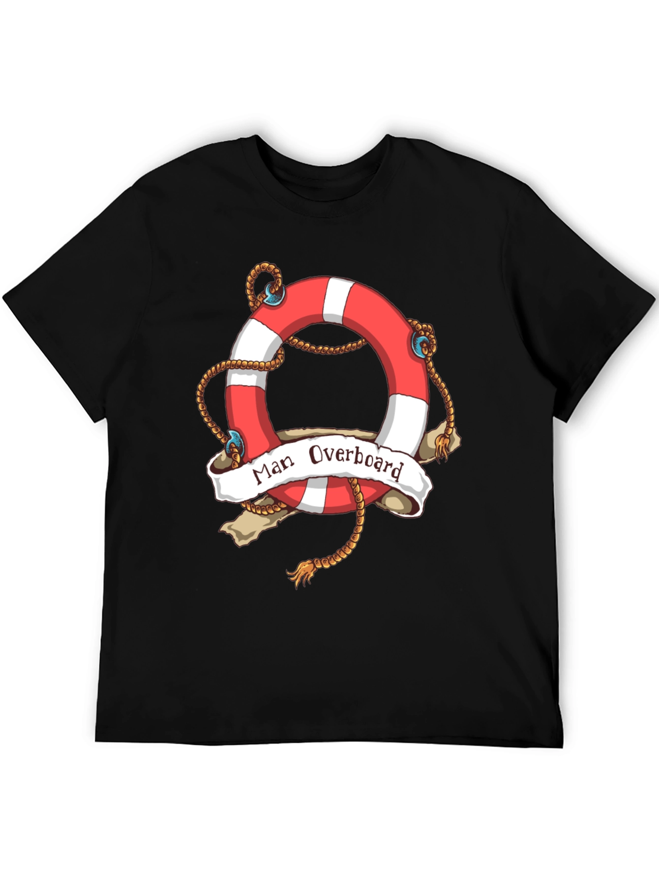 Man Overboard Life Ring Graphic T-Shirt