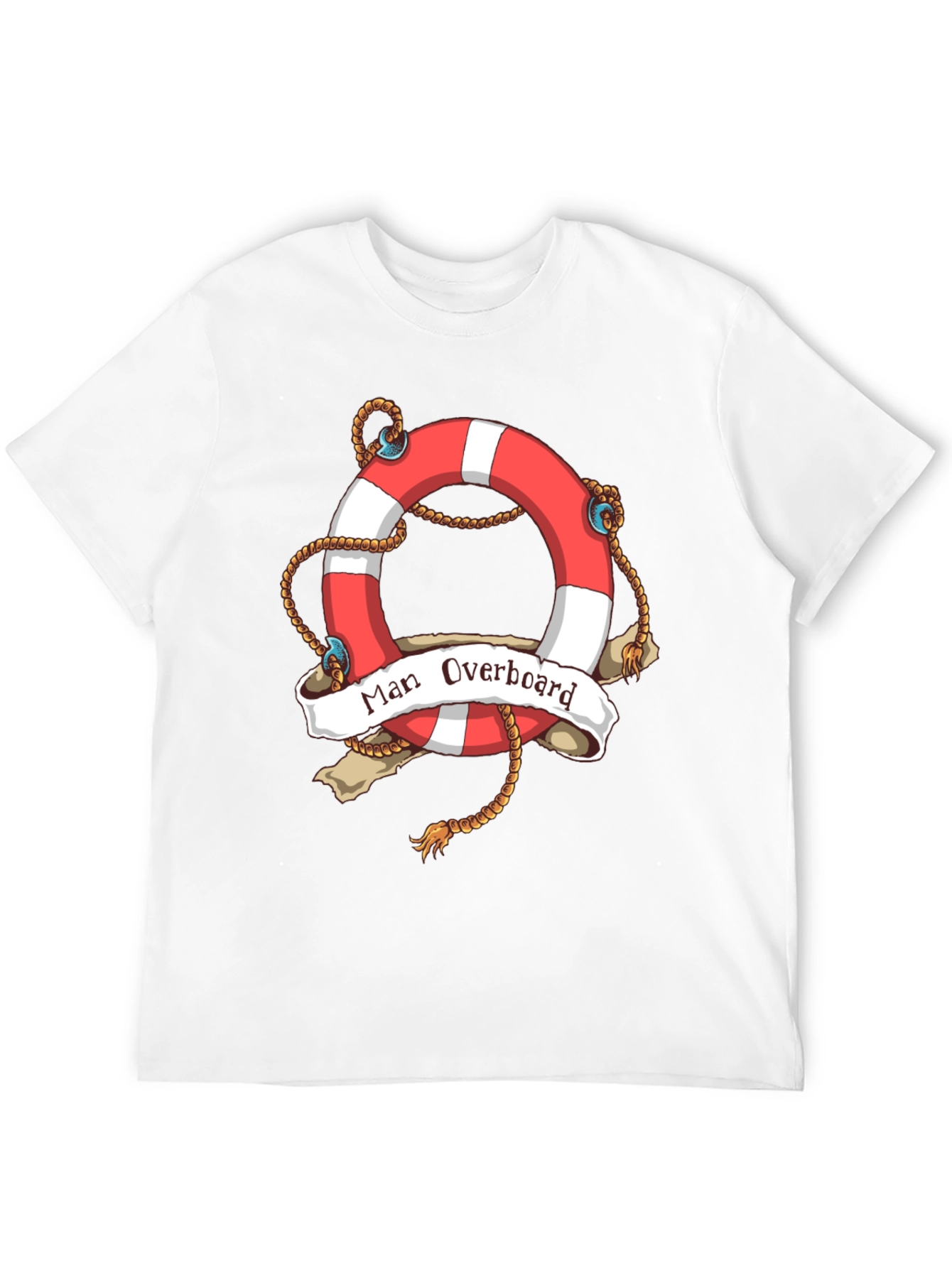 Man Overboard Life Ring Graphic T-Shirt