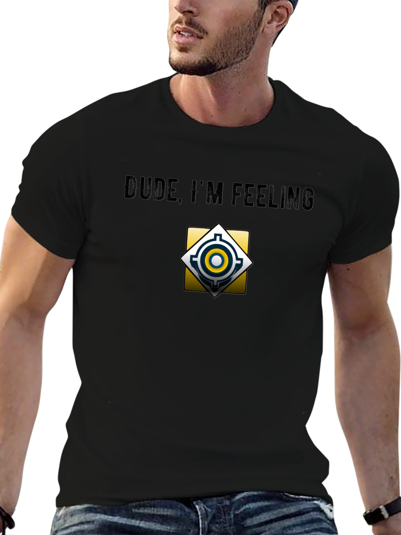 Dude Im Feeling Focused Black T-Shirt