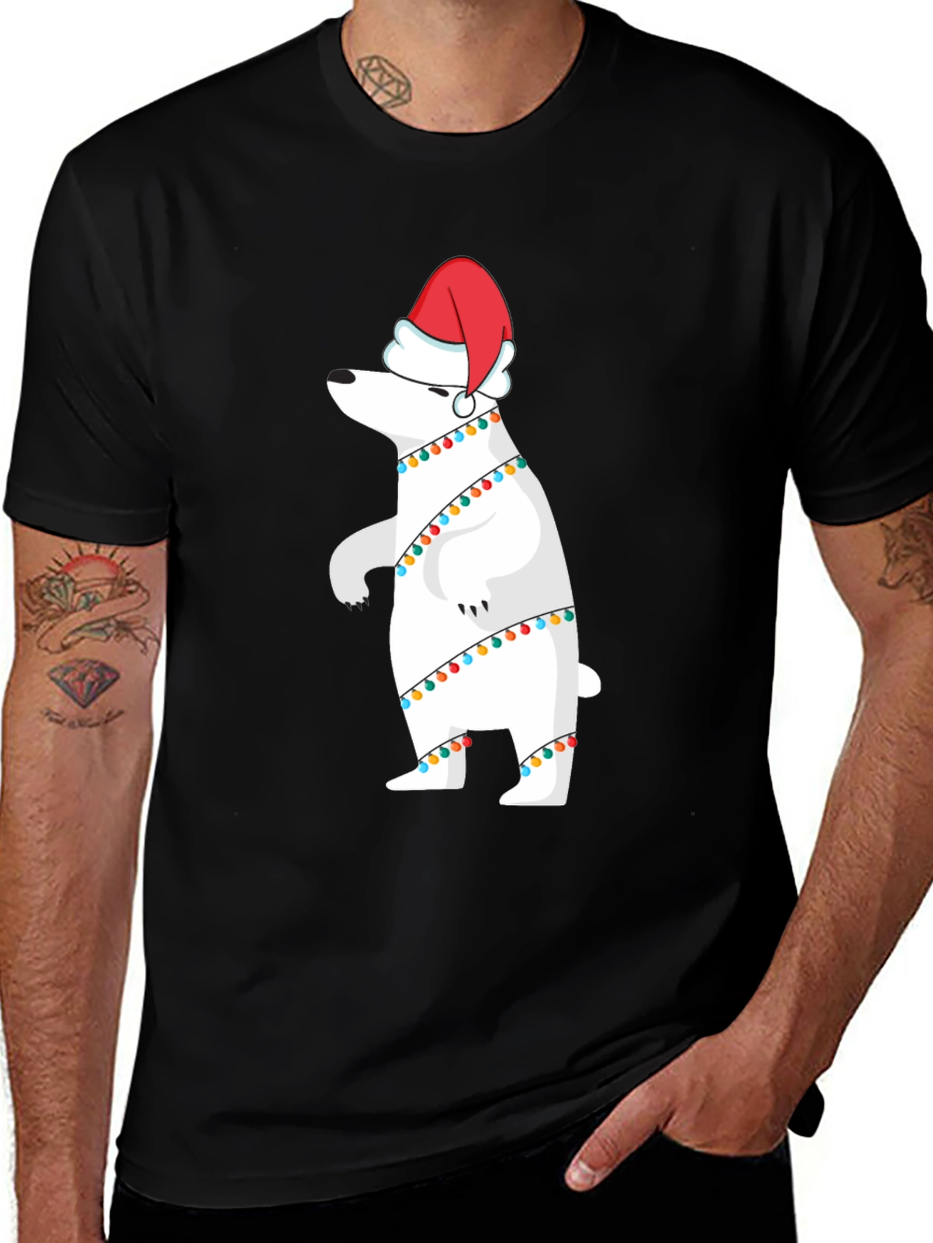 Festive Polar Bear Christmas T-Shirt