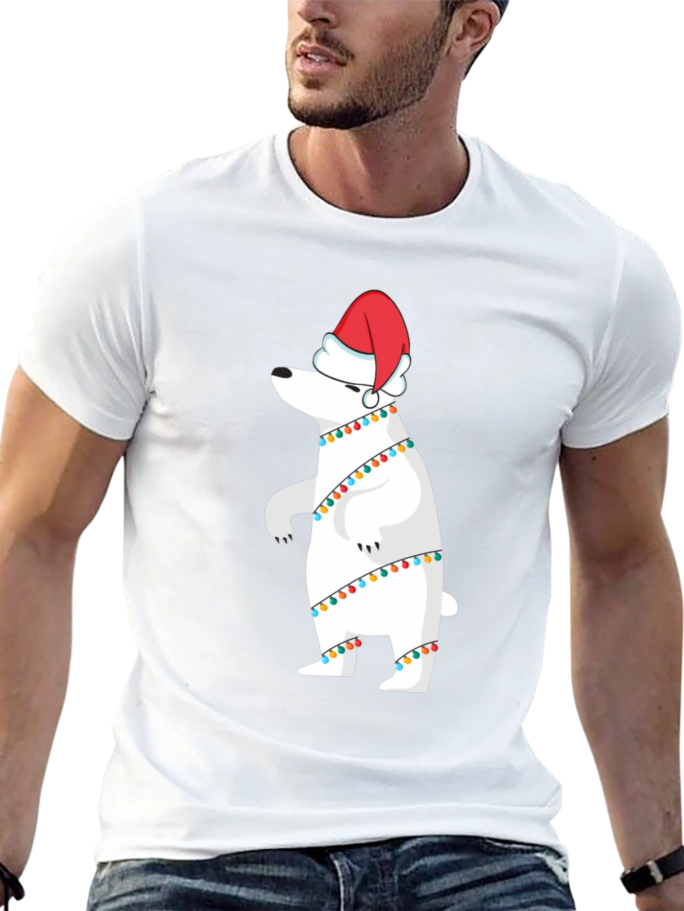 Festive Polar Bear Christmas T-Shirt