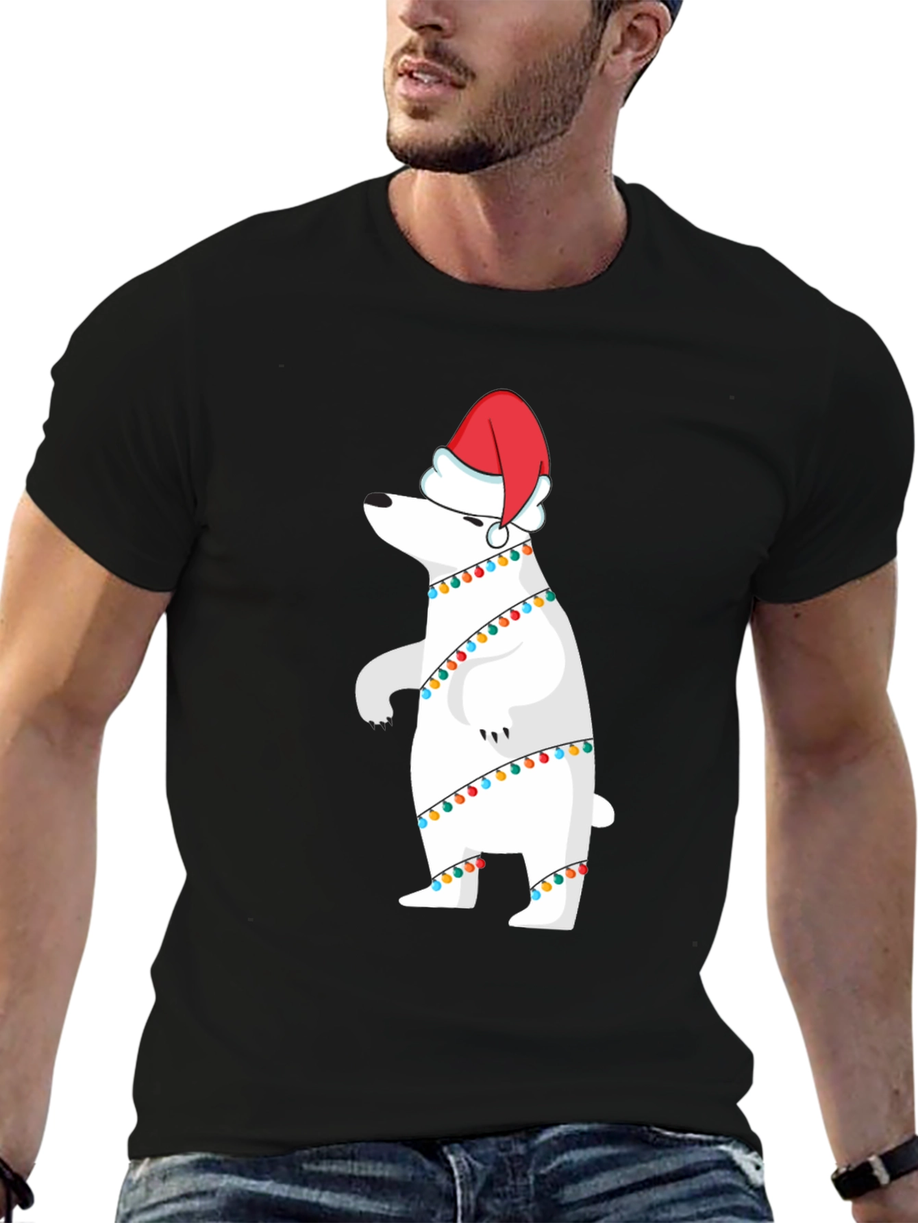 Festive Polar Bear Christmas T-Shirt