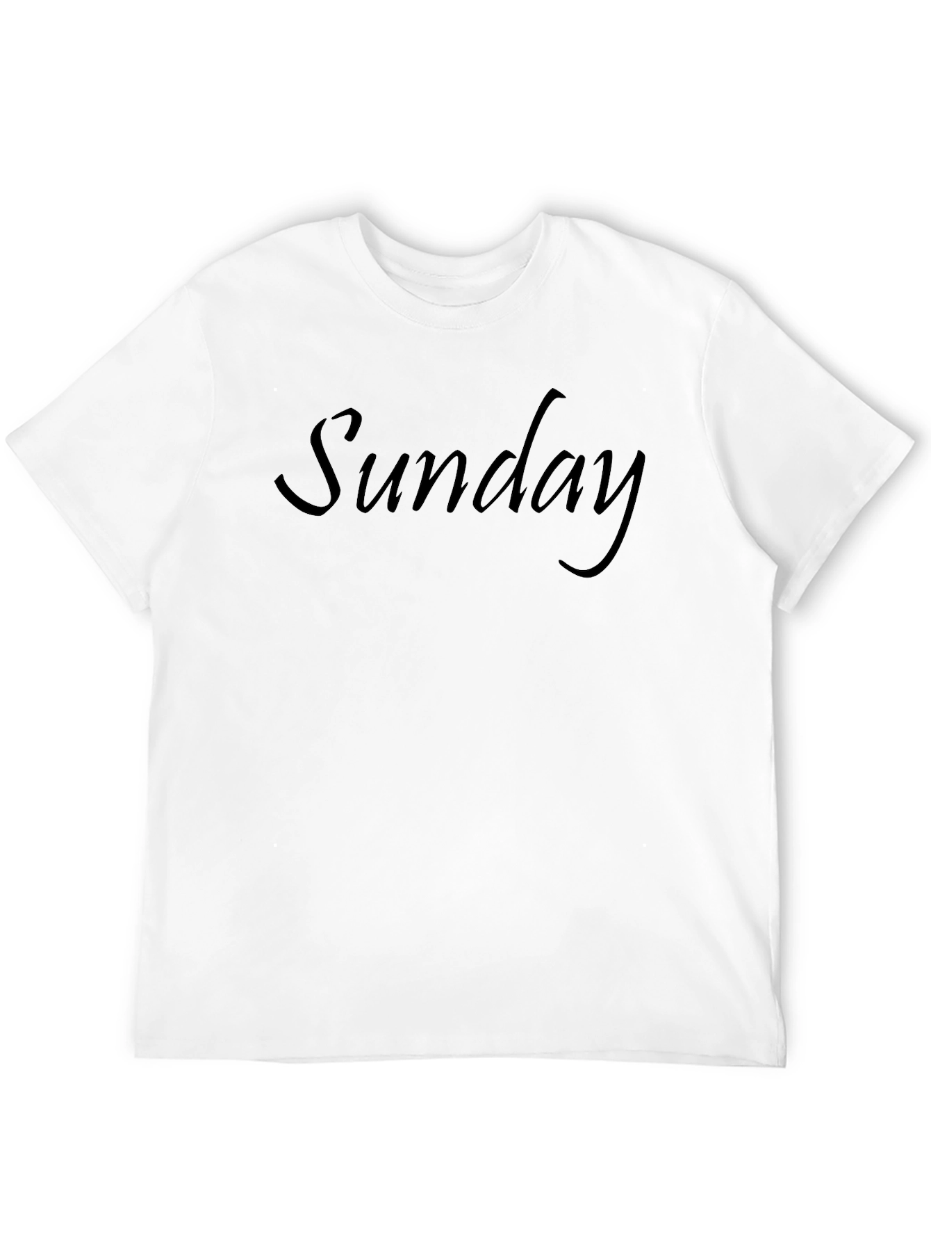 Sunday Black T-Shirt - Casual Comfort
